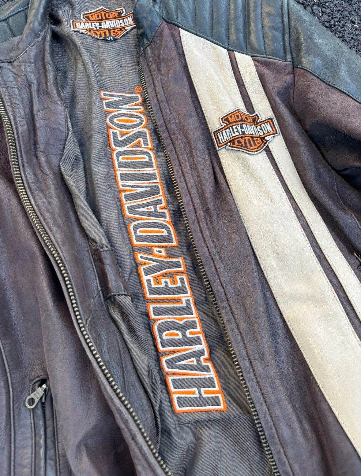 Harley Davidson Vintage Biker Harley Davidson Leather Jacket Men’s Size xl Size US XL / EU 56 / 4 - 3 Thumbnail