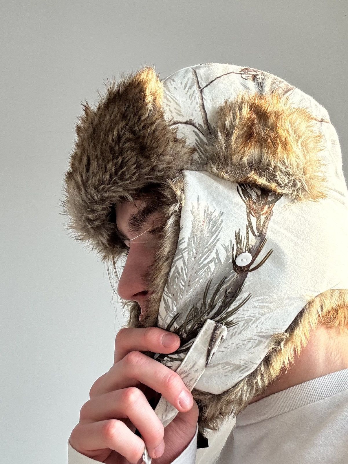 Japanese Brand Fuzzy Mohair Realtree japanese ushanka hat avant garde Size ONE SIZE - 10 Thumbnail