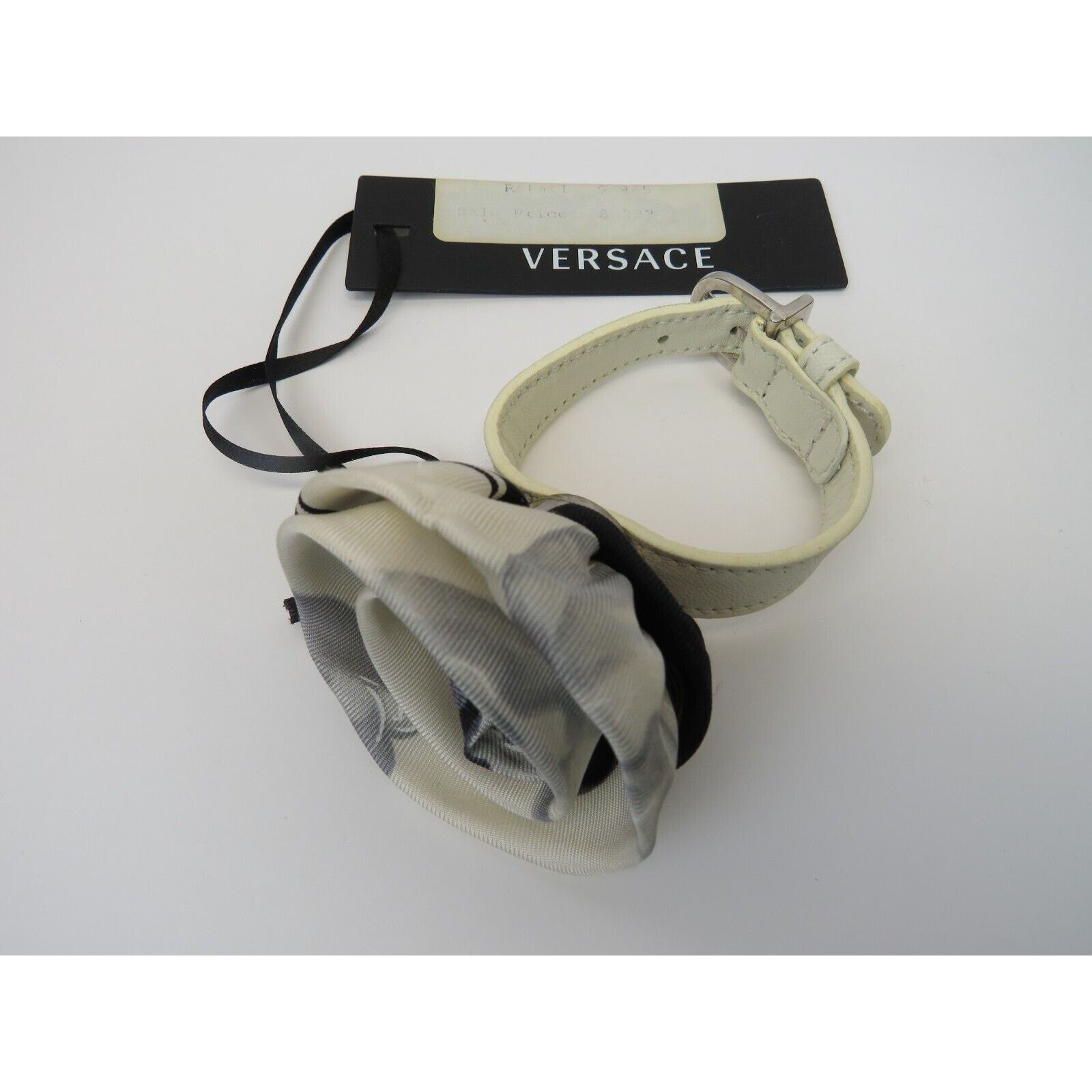Versace VERSACE LEATHER BRACELET TEXTILE ROSE LOGO BUCKLE CLOSURE IT Size ONE SIZE - 5 Thumbnail