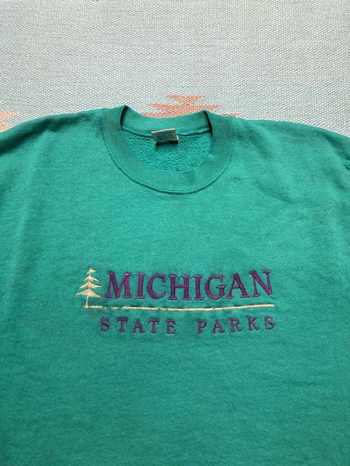 Vintage 80s crewneck sweatshirt Michigan state parks distressed L Size US L / EU 52-54 / 3 - 5 Thumbnail