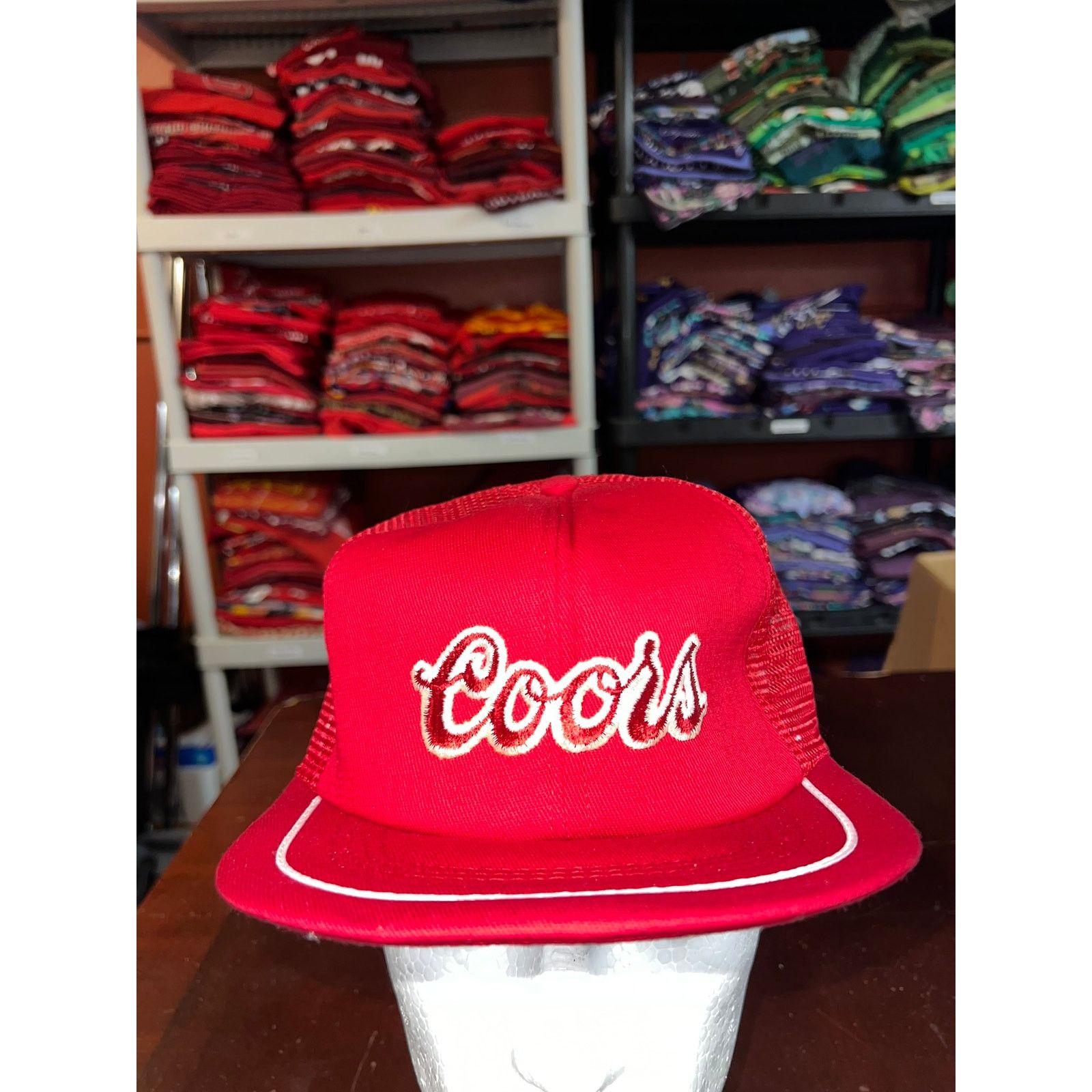 Vintage Coors Trucker Hat Red Logo White Trucker Snapback