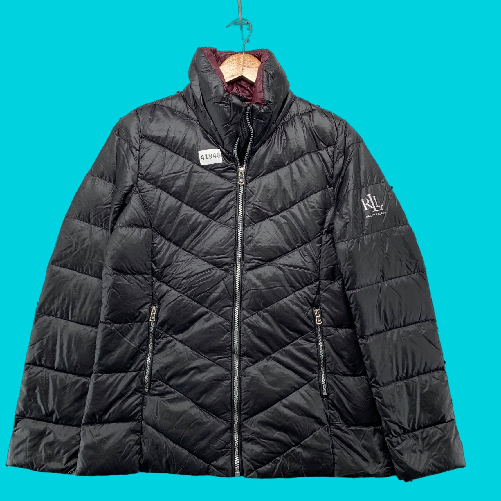Ralph Lauren LAUREN RALPH LAUREN Jacket Womens XS Black Zip Quilted Puffer Down Size XS / US 0-2 / IT 36-38 - 1 Thumbnail