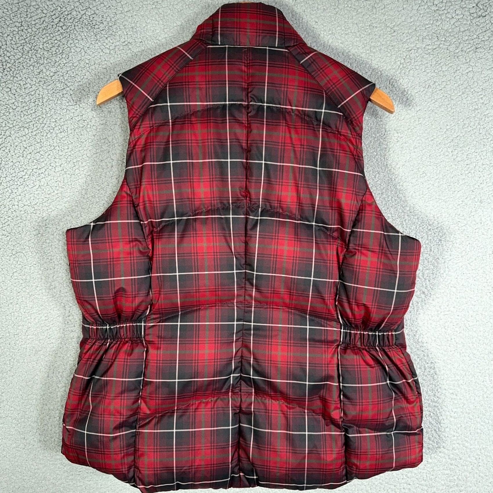 Eddie Bauer Eddie Bauer Puffer Vest Womens 1X Red Black Plaid Down Full Zip Vest Size XL / US 12-14 / IT 48-50 - 2 Thumbnail