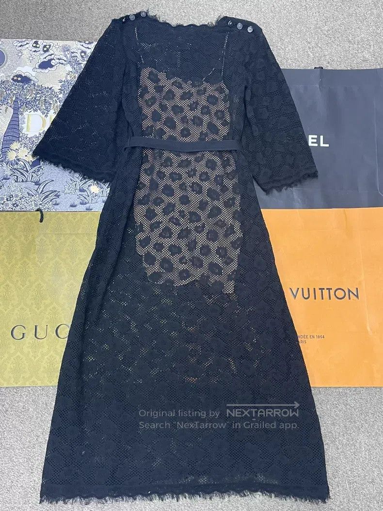 Chanel Chanel Black lace two-piece lace-ace dress Size XS / US 0-2 / IT 36-38 - 3 Thumbnail