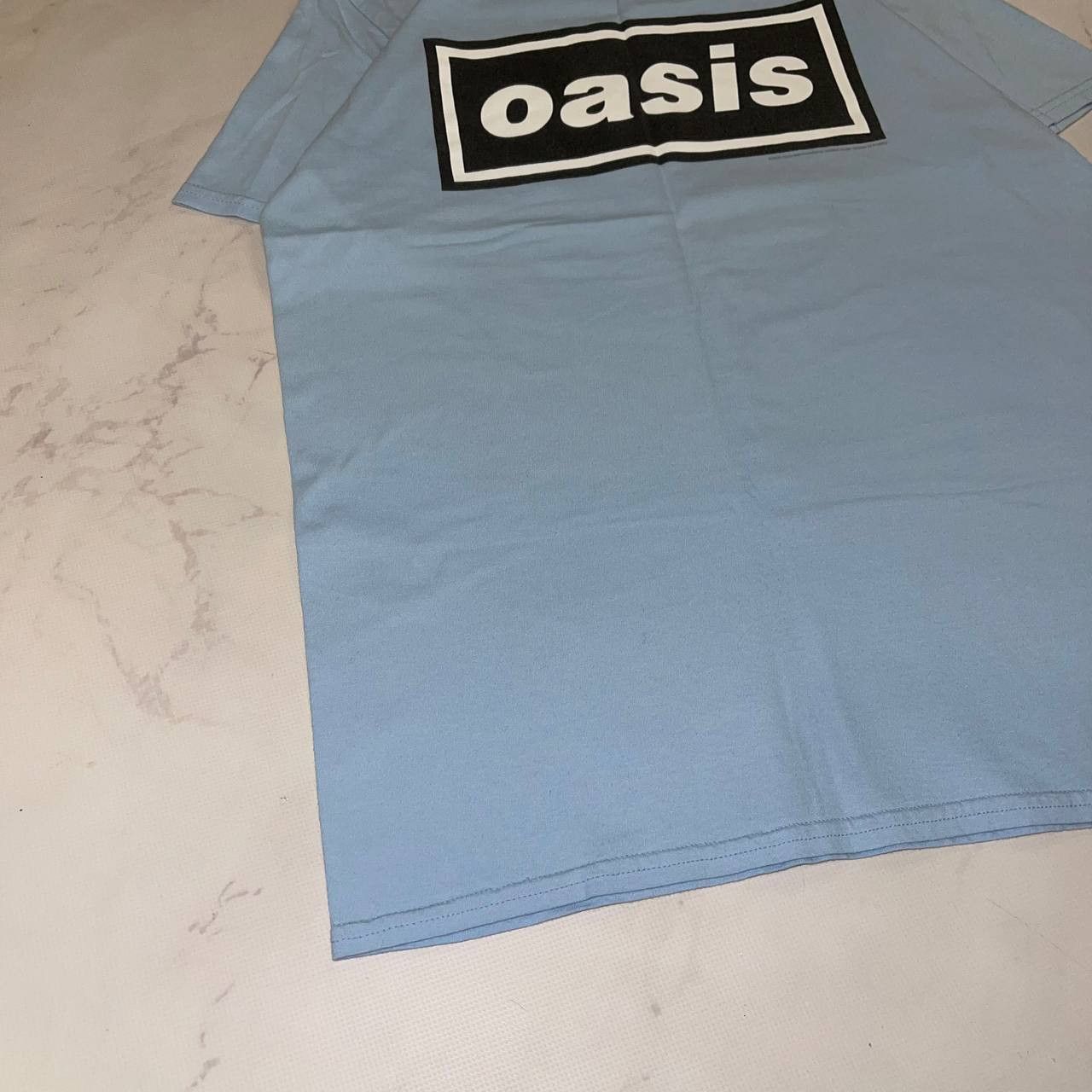 Vintage Oasis Classic Band Logo Blue T-Shirt Size Medium Size US M / EU 48-50 / 2 - 9 Thumbnail