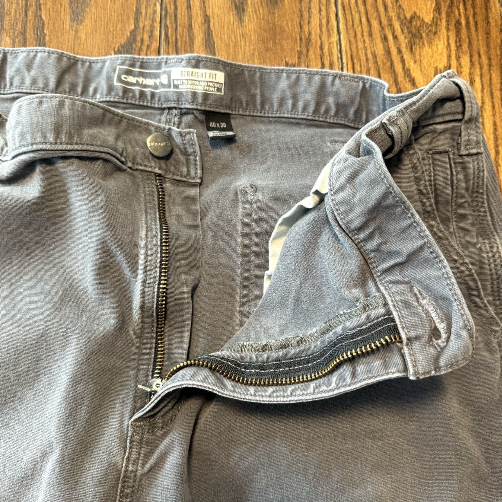 Carhartt Carhartt Pants 40x30 Gray Rugged Flex Straight Fit Canvas 5 Pocket Tapered Work Mens Size US 40 / EU 56 - 4 Thumbnail