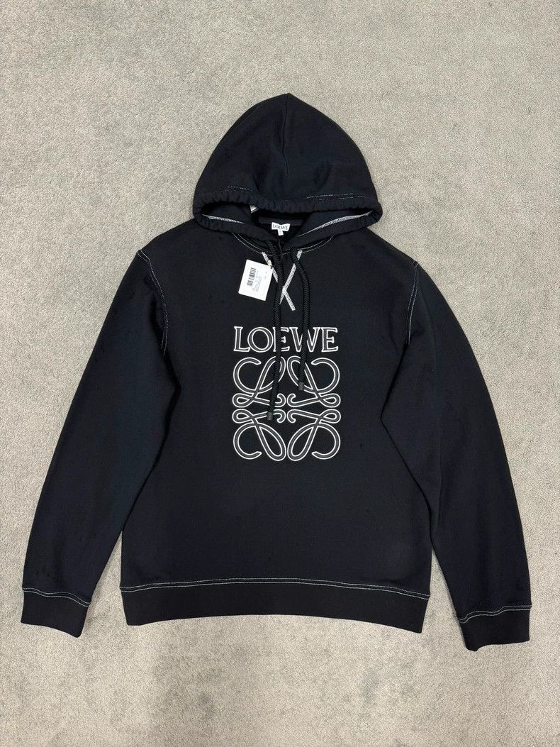 Loewe LOEWE Classic Logo Embroidered Hoodie - dmc Size US L / EU 52-54 / 3 - 1 Thumbnail