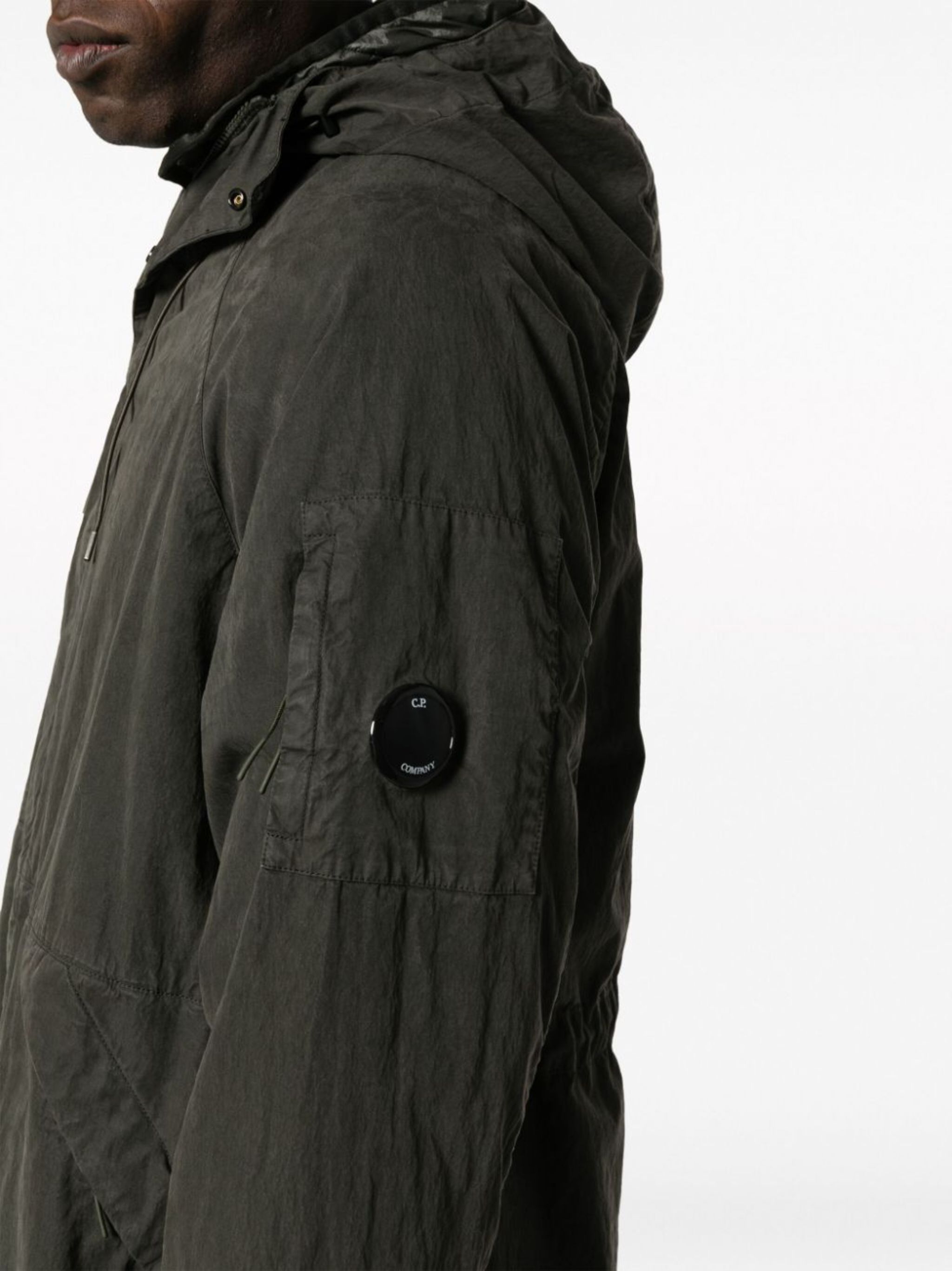C.P. Company o1y1224 Logo Hooded Parka in Dark Green Size US M / EU 48-50 / 2 - 4 Thumbnail