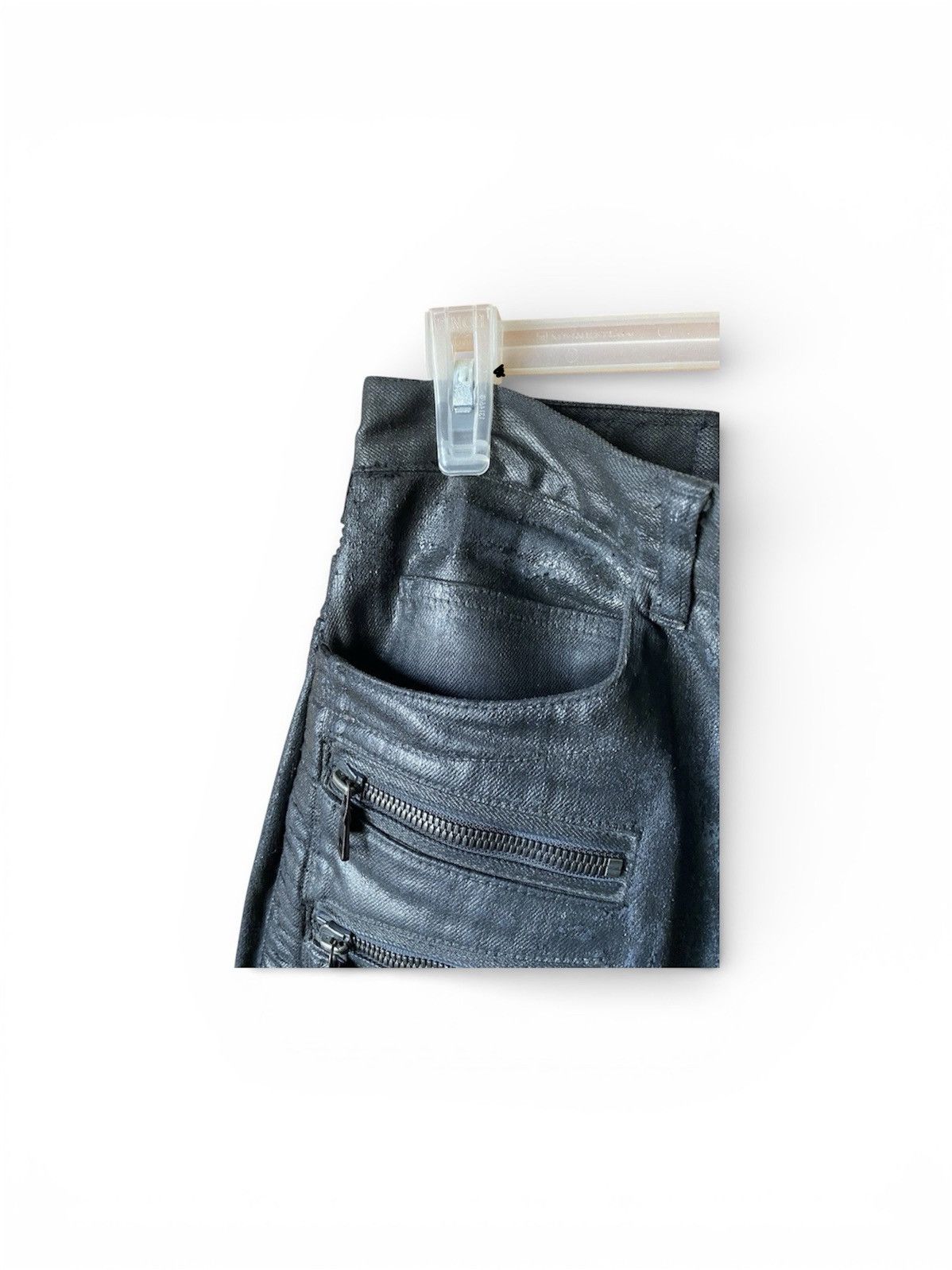 Balmain BALMAIN F/W ‘16 4-ZIP COATED BIKER DENIM JEANS Size US 34 / EU 50 - 8 Thumbnail