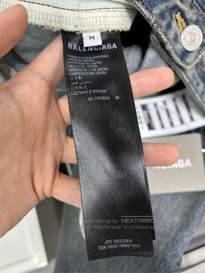 Balenciaga Balenciaga size M Mud-Dyed Destroyed Denim Jeans Size US 27 - 4 Thumbnail