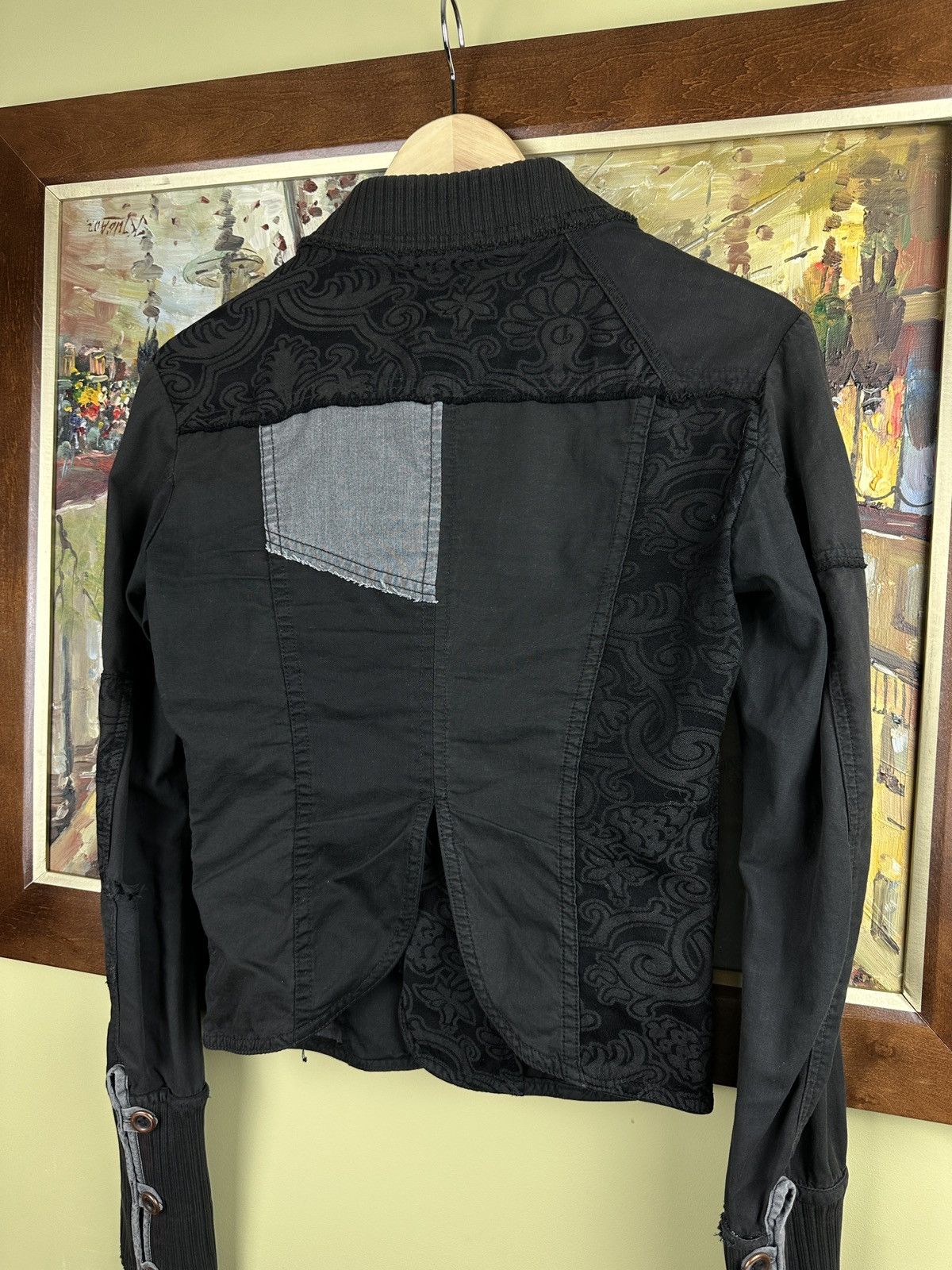 Diesel × Vintage Vintage 2000s Diesel y2k patchwork blazer geometry jacket Size S / US 4 / IT 40 - 6 Thumbnail