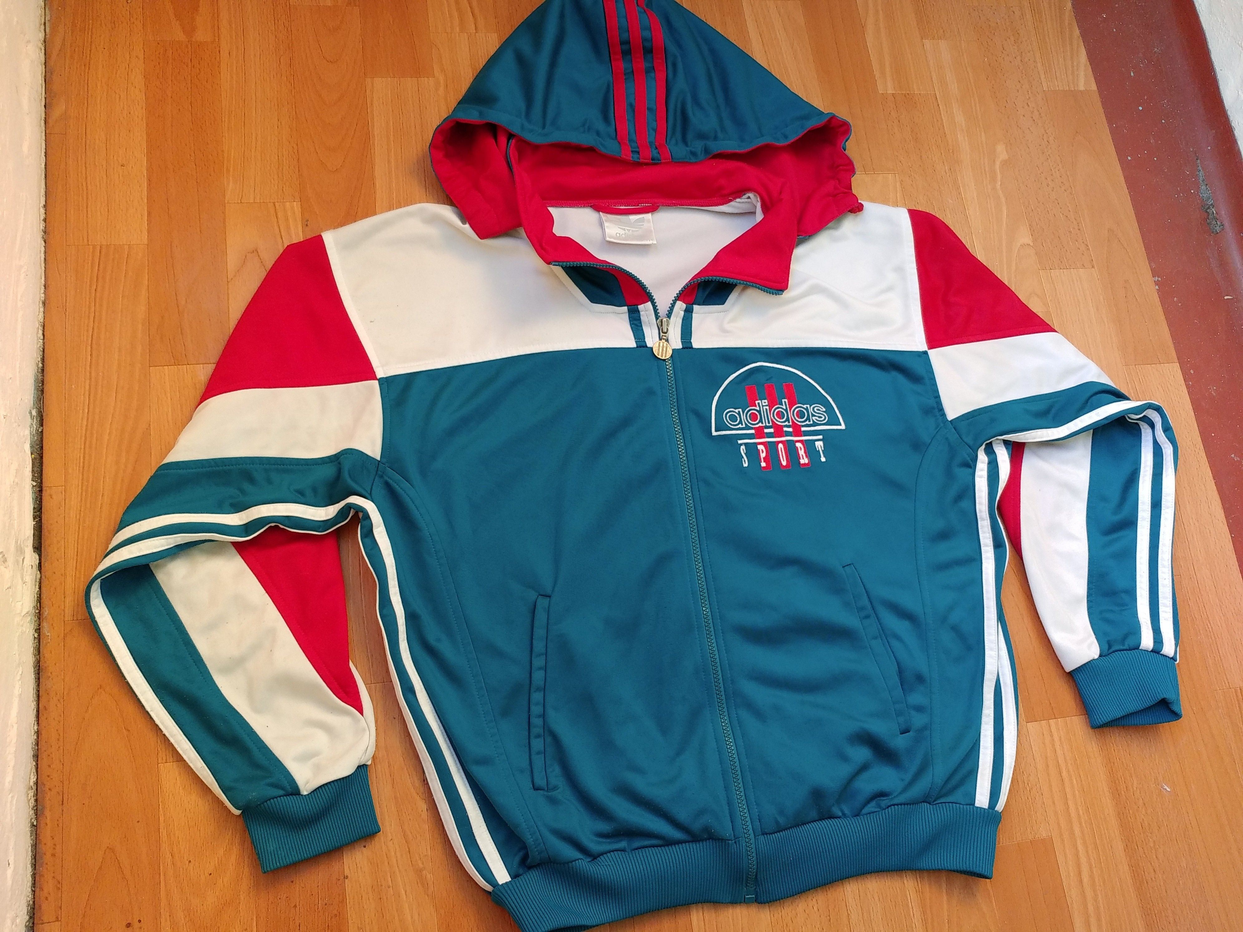 Adidas × Vintage ADIDAS jacket, green vintage hip hop 90s hip-hop size M Size US M / EU 48-50 / 2 - 5 Thumbnail