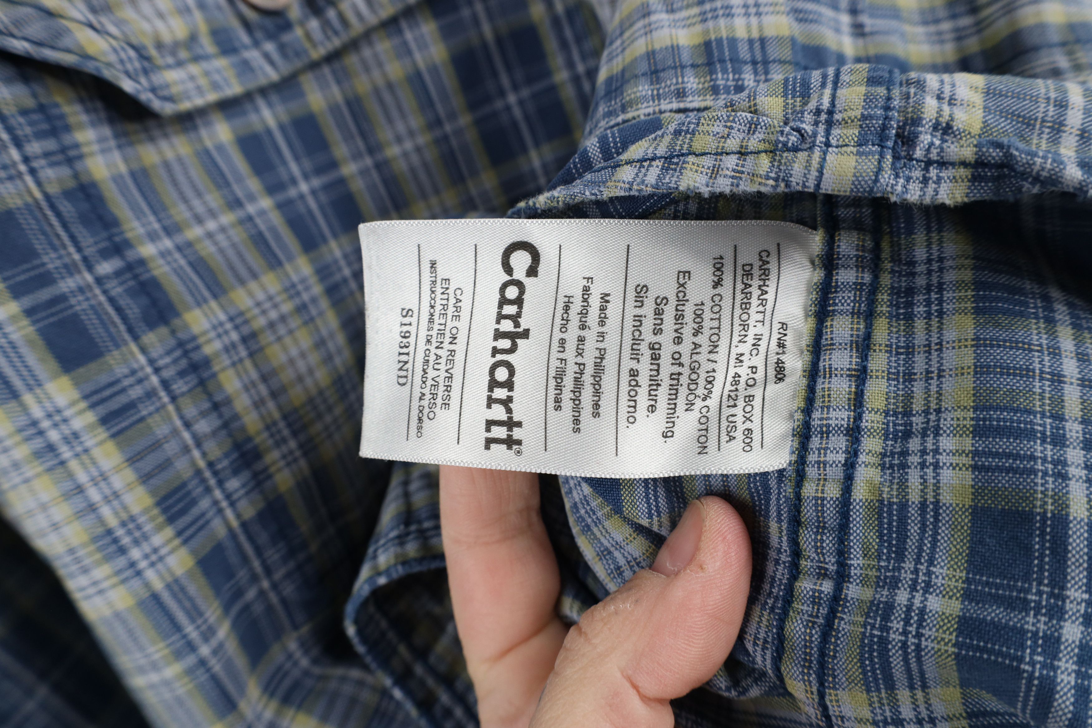Carhartt × Vintage Vintage Carhartt Heavyweight Collared Button Down Shirt Size US XXL / EU 58 / 5 - 13 Thumbnail