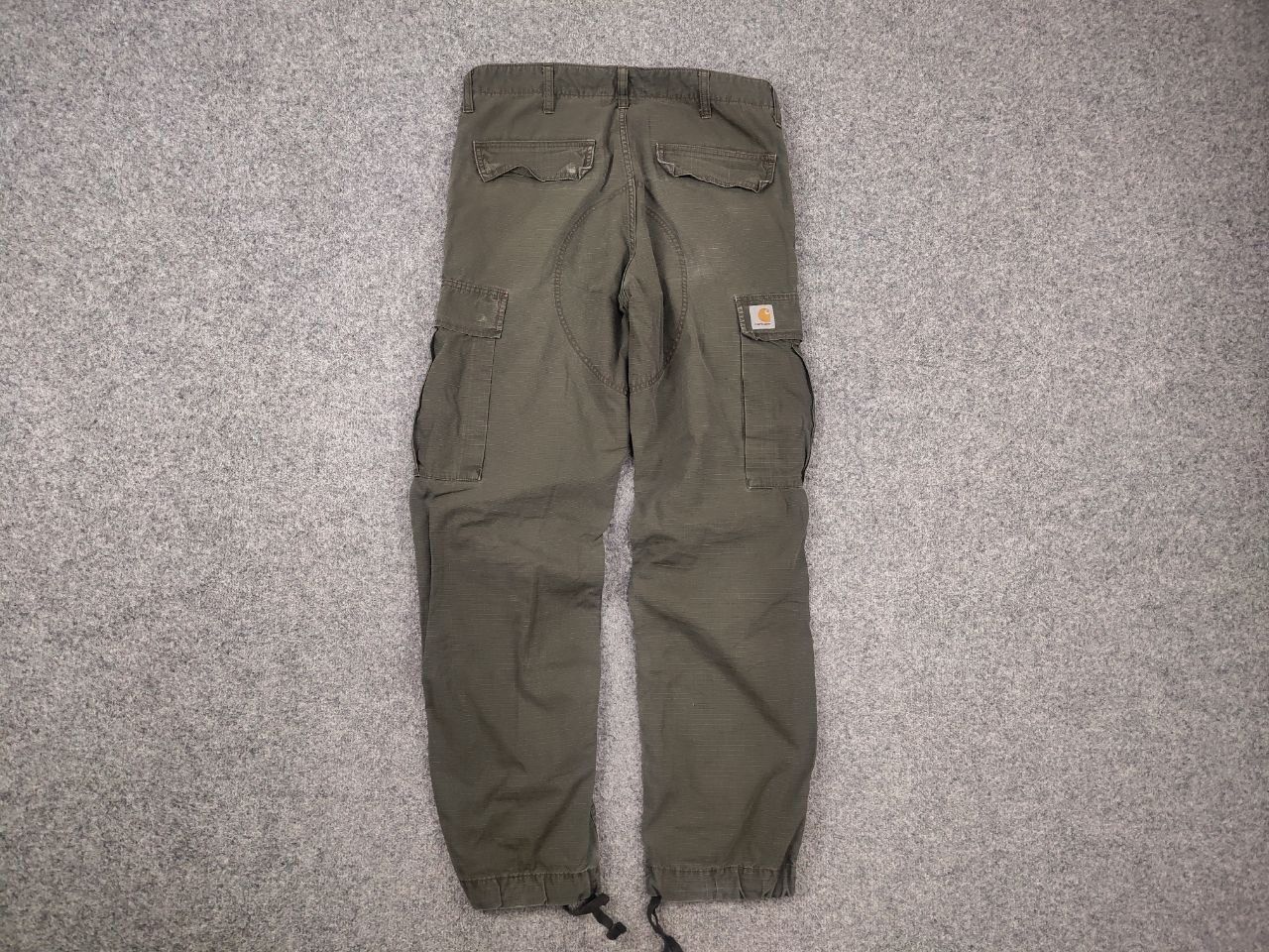 Carhartt Vintage Carhartt Ripstop Green Faded Regular Cargo Pants Size US 31 - 10 Thumbnail