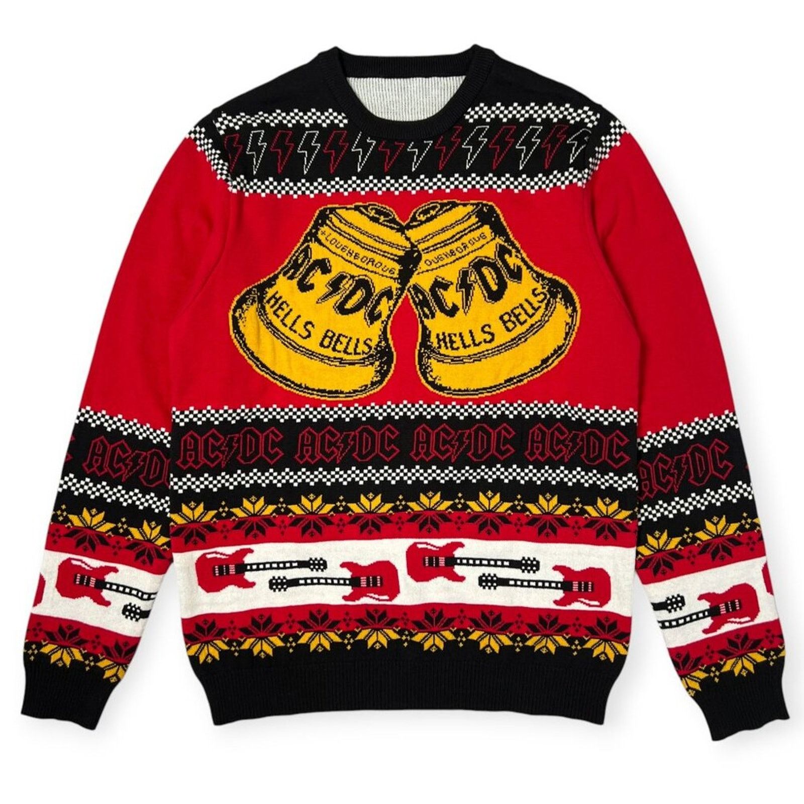 AC/DC AC/DC Hells Bells Ugly Christmas Sweater Red Black M Size US M / EU 48-50 / 2 - 1 Thumbnail