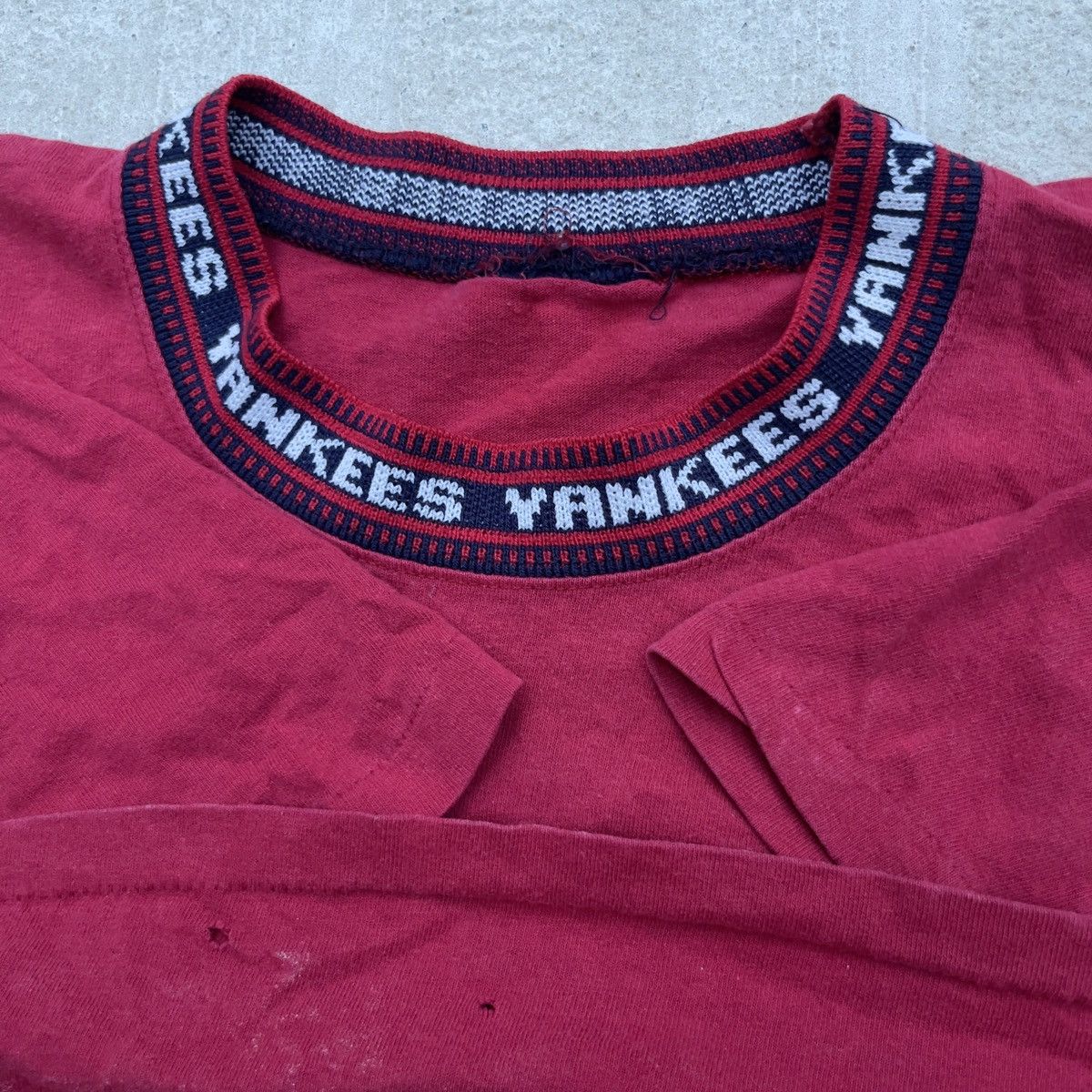 New York Yankees Vintage 90s Thrashed NEW YORK YANKEES Single Stitch Shirt Size US L / EU 52-54 / 3 - 4 Thumbnail