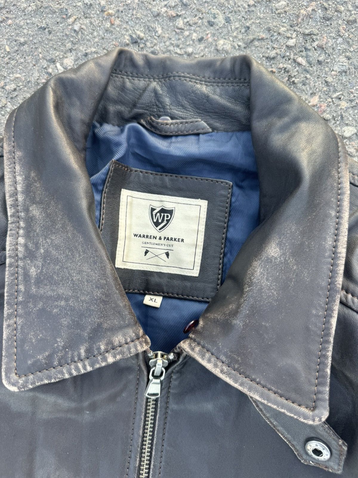 Vintage Vintage Y2K Warren & Parker Motorcycle Faded Jacket Size US XL / EU 56 / 4 - 4 Thumbnail
