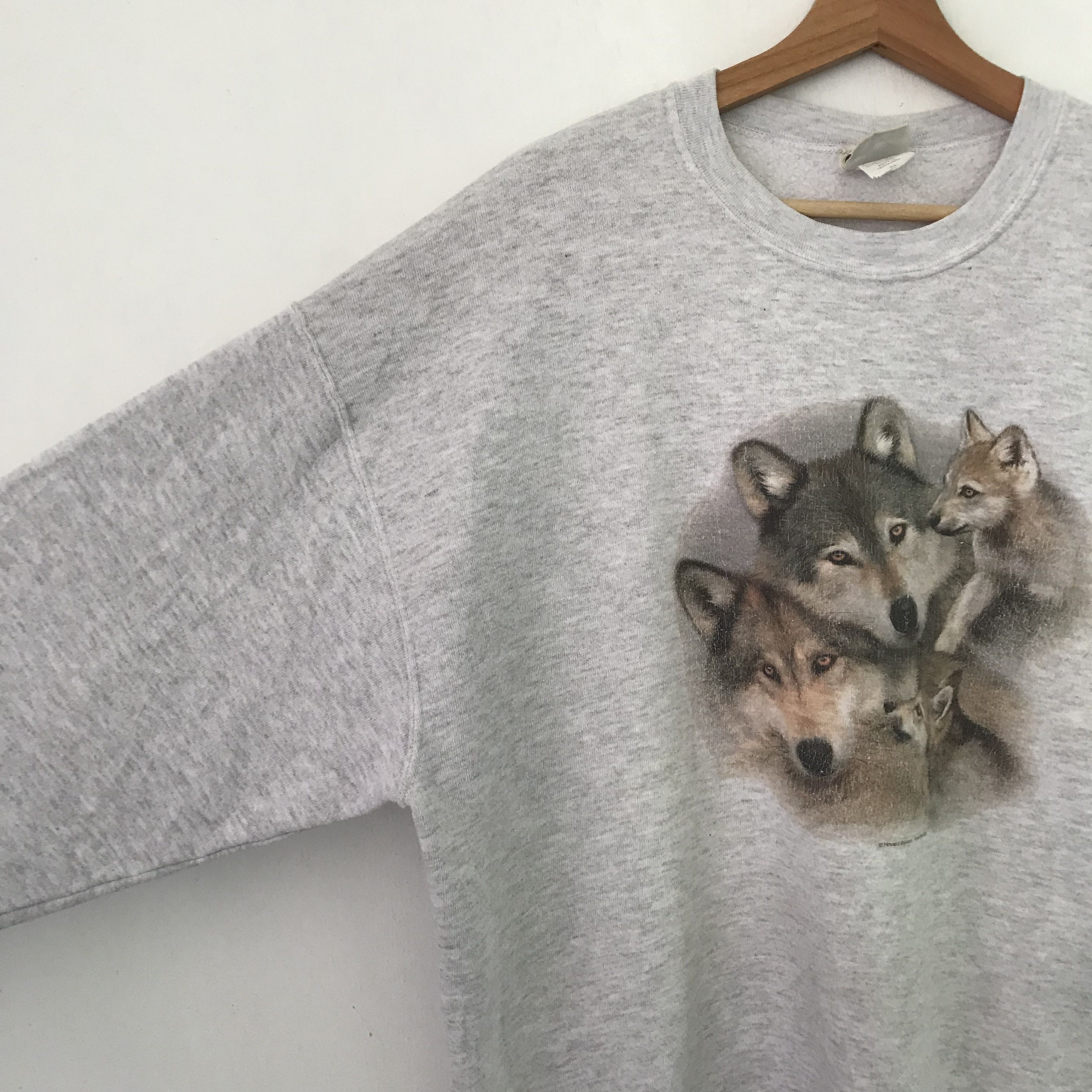 Vintage Vintage The Wolf Hunter Gray Sweatshirt - 664 Size US XL / EU 56 / 4 - 4 Thumbnail