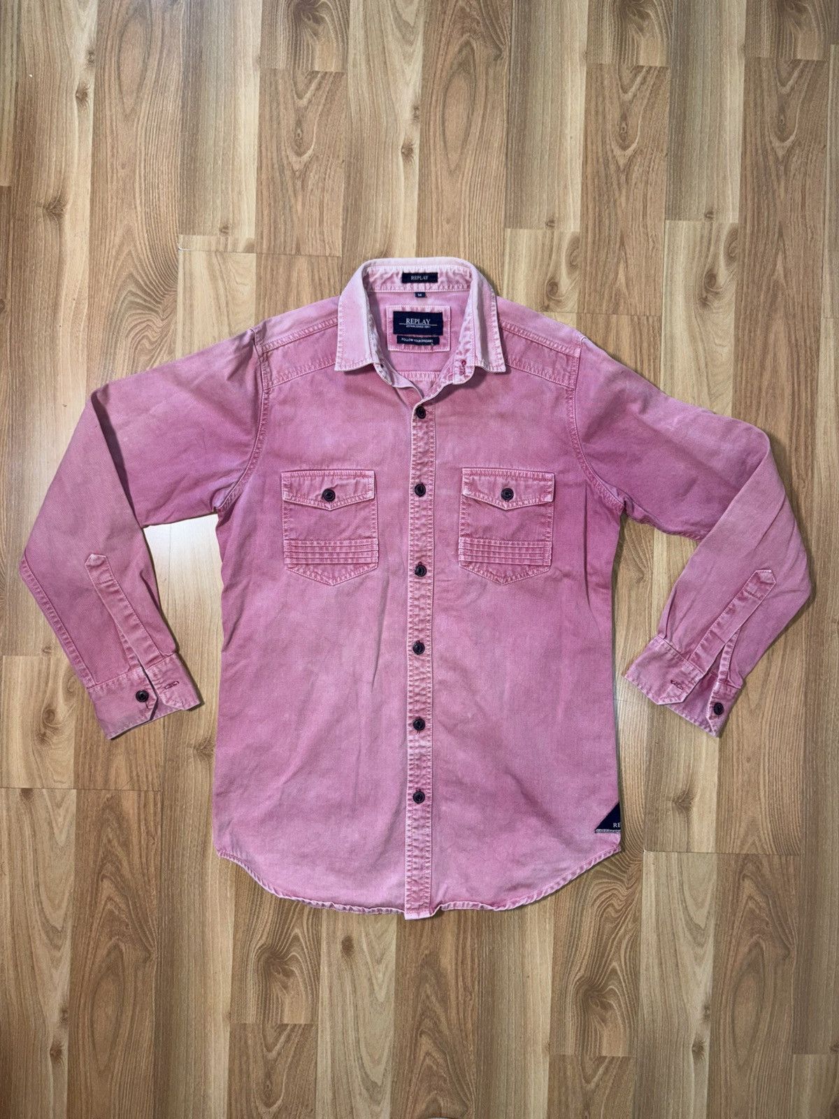 Replay Replay streetwear faded denim button down shirt size M Size US M / EU 48-50 / 2 - 1 Thumbnail
