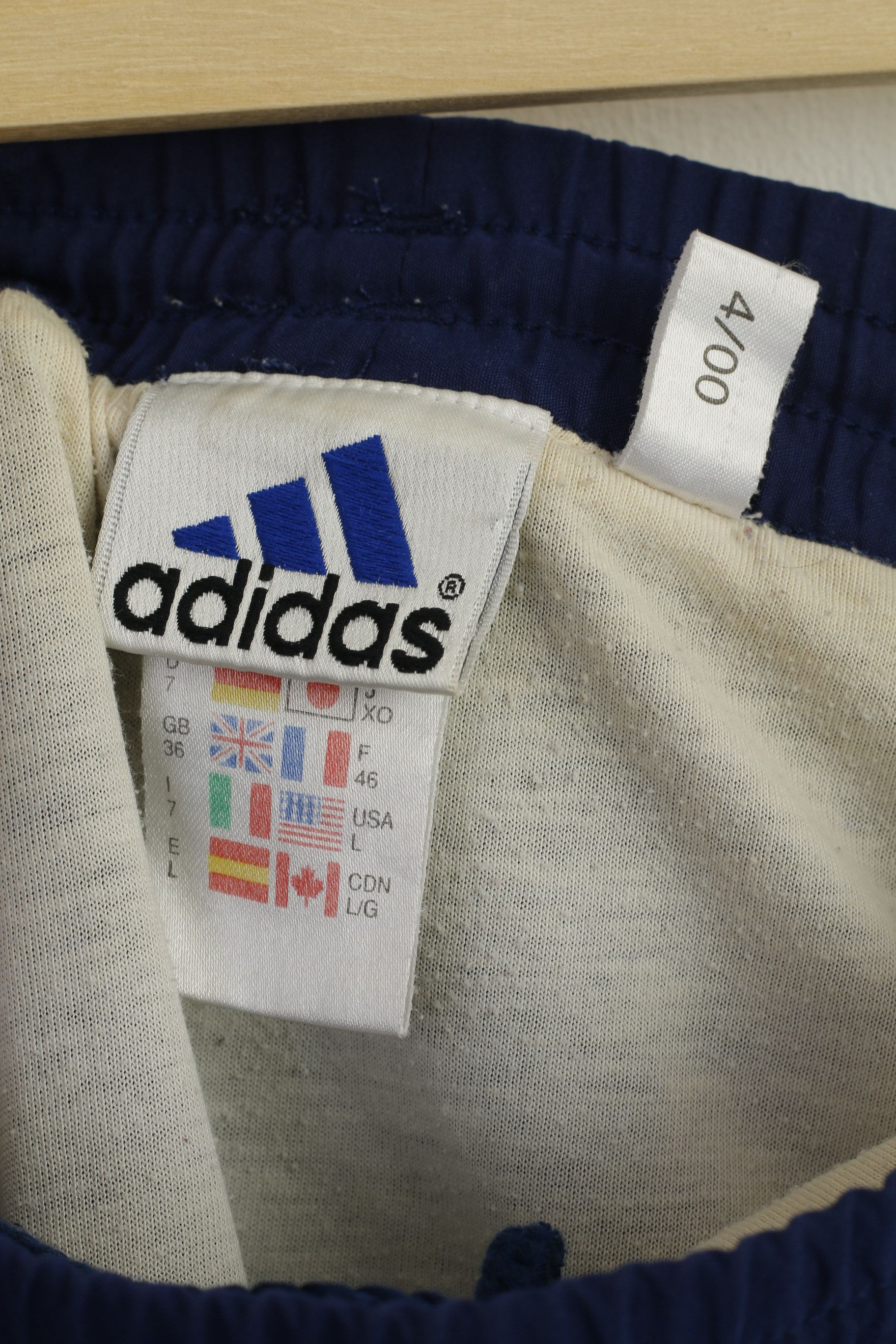 Adidas Adidas Men L Shorts Navy Vintage 00 Retro 8861 Size US 38 / EU 54 - 3 Thumbnail