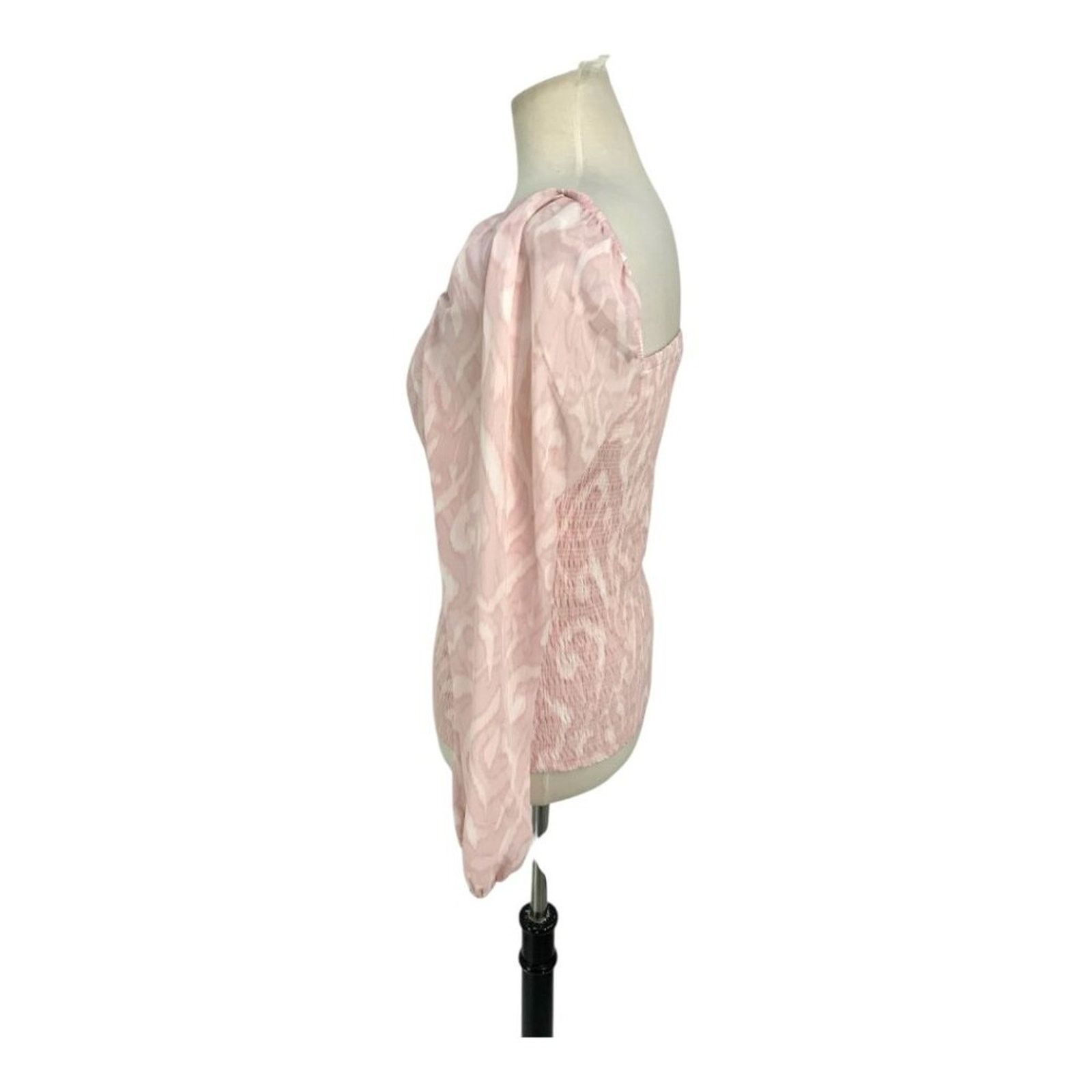 Other Halogen Variegated Smocked Blouse Pink Sz Small NWT $89 MSRP Size S / US 4 / IT 40 - 5 Thumbnail