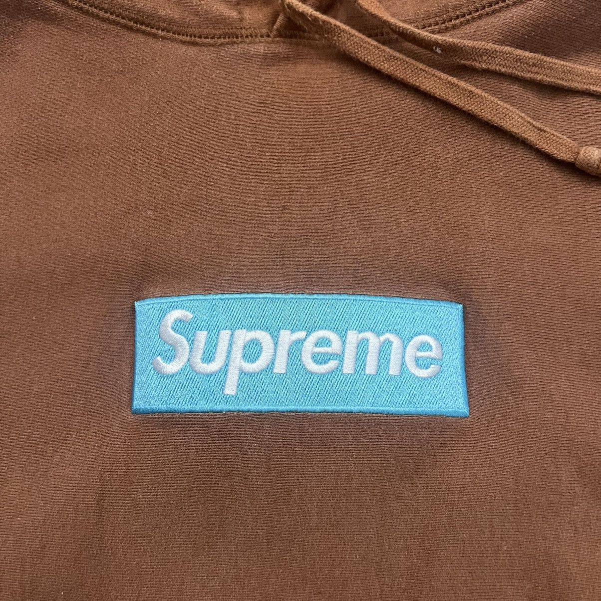 Supreme Supreme Box Logo Hoodie Brown/Teal FW17 Size US M / EU 48-50 / 2 - 4 Thumbnail