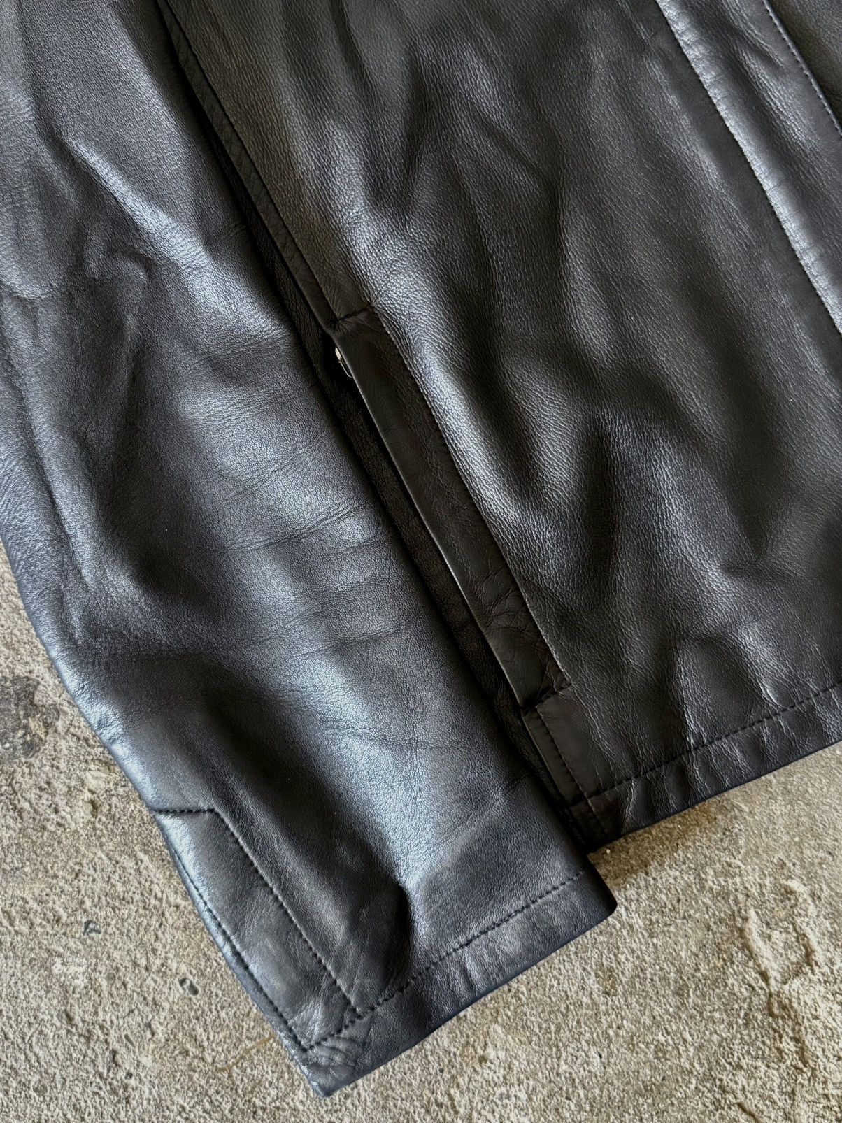 Prada Prada - 1999 - Velcro Zippered - Leather Jacket Size XS / US 0-2 / IT 36-38 - 4 Thumbnail