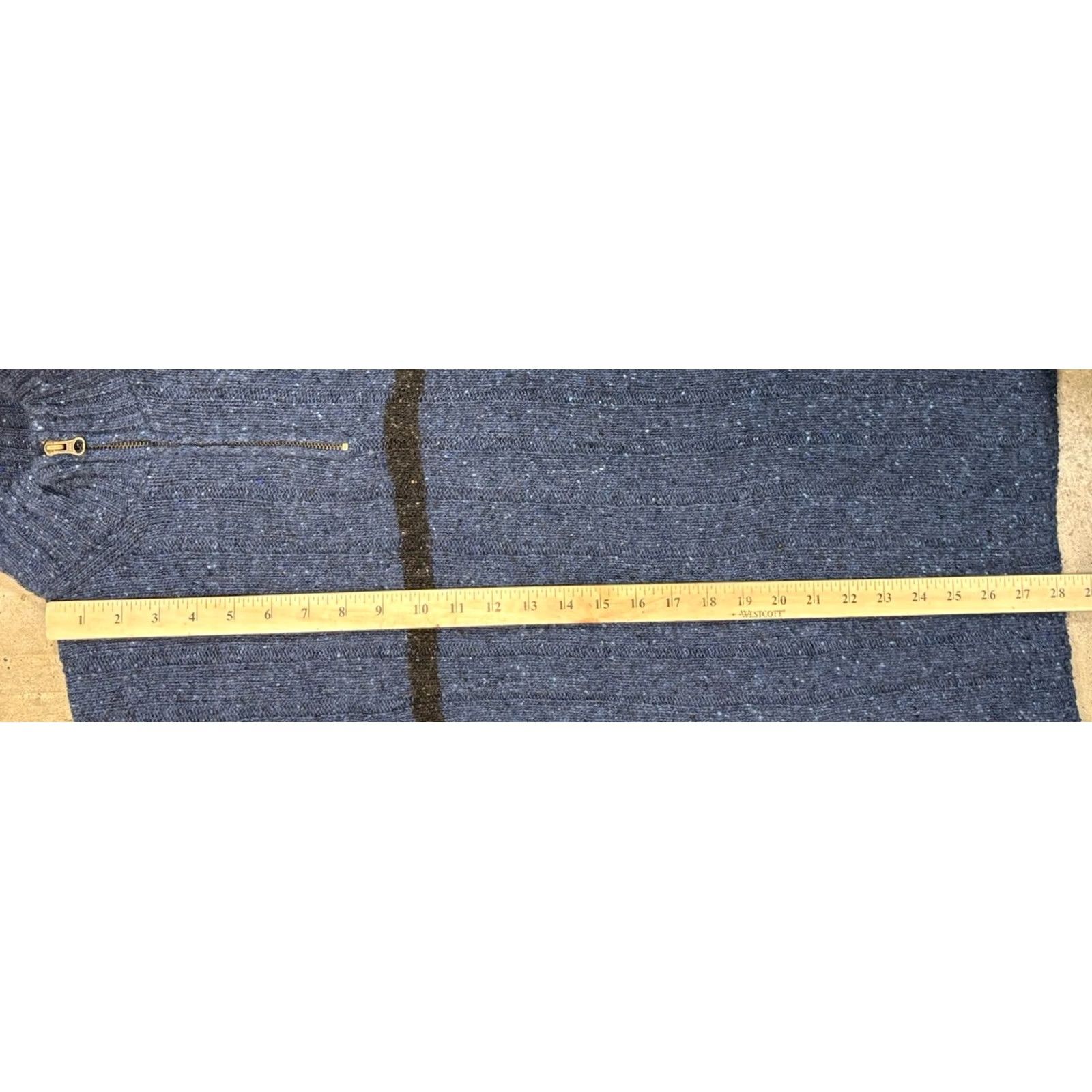 Vintage VINTAGE J. Ashford Wool Sweater Men XL Blue 1/4 Zip 90s Made In Italy Pullover Knit Mock Neck Long Sleeve Ribbed Wool Blend Mens Size US XL / EU 56 / 4 - 7 Thumbnail
