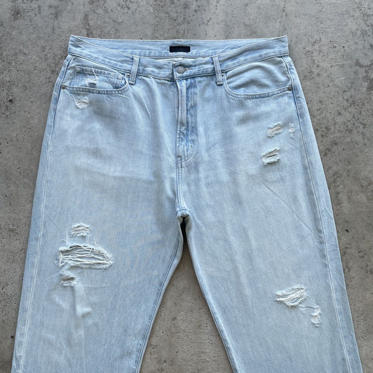 Japanese Brand Vintage Japanese Light Distressed Jean Denim Pants Faded W36 Size US 36 / EU 52 - 3 Thumbnail