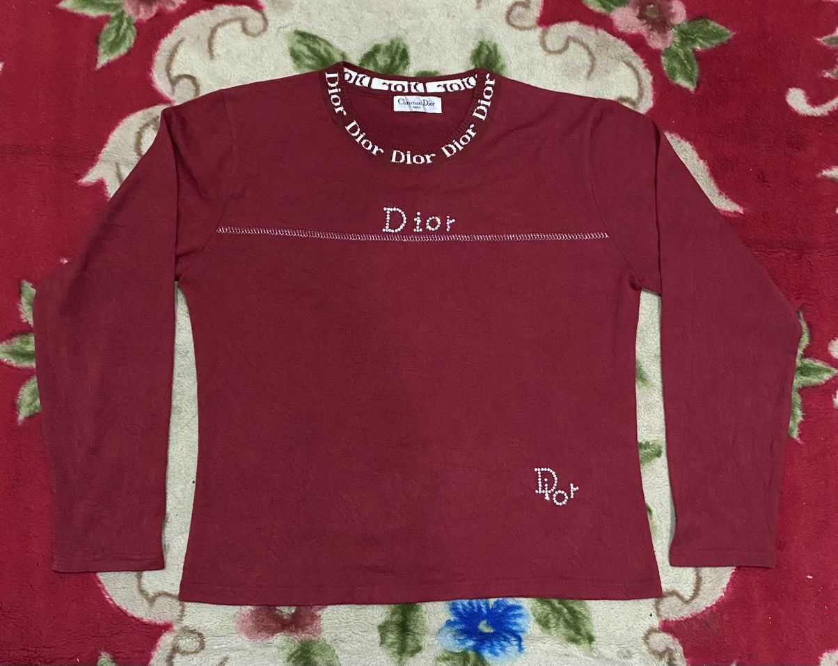 Dior Christian Dior Long Sleeve Tshirt Size S / US 4 / IT 40 - 1 Thumbnail