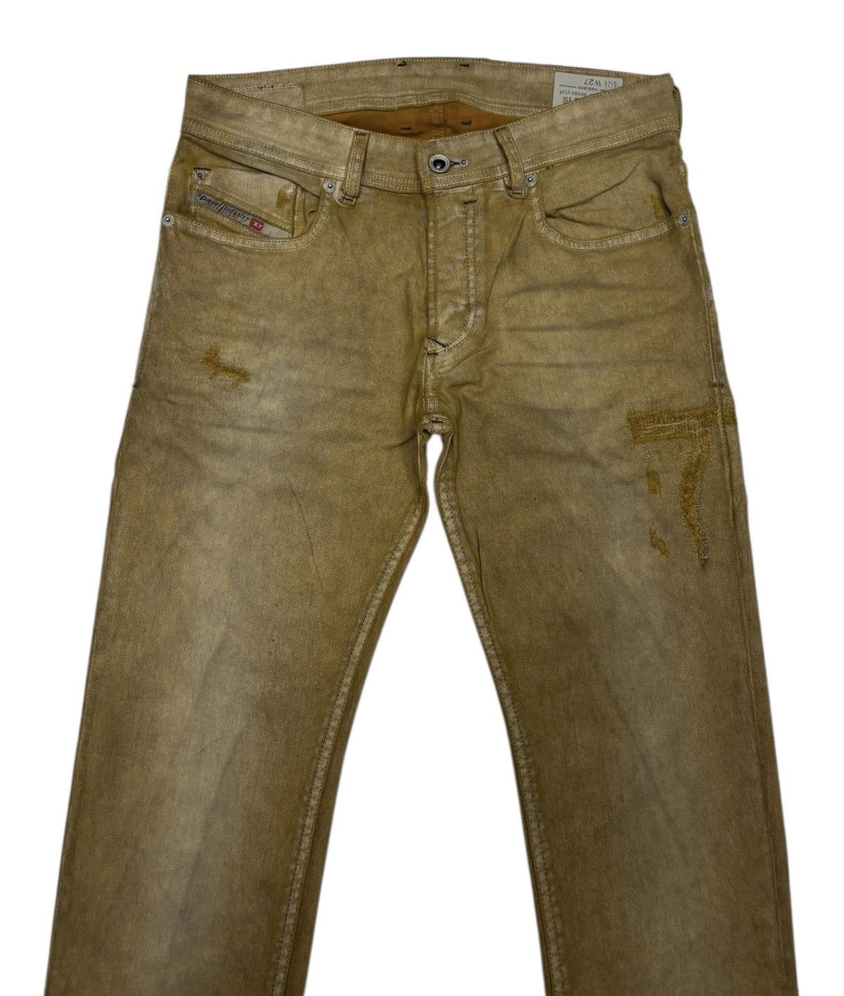 Diesel 💥Diesel Vintage Slim Skinny Distressed Jeans Tan Fade Size US 28 / EU 44 - 2 Thumbnail