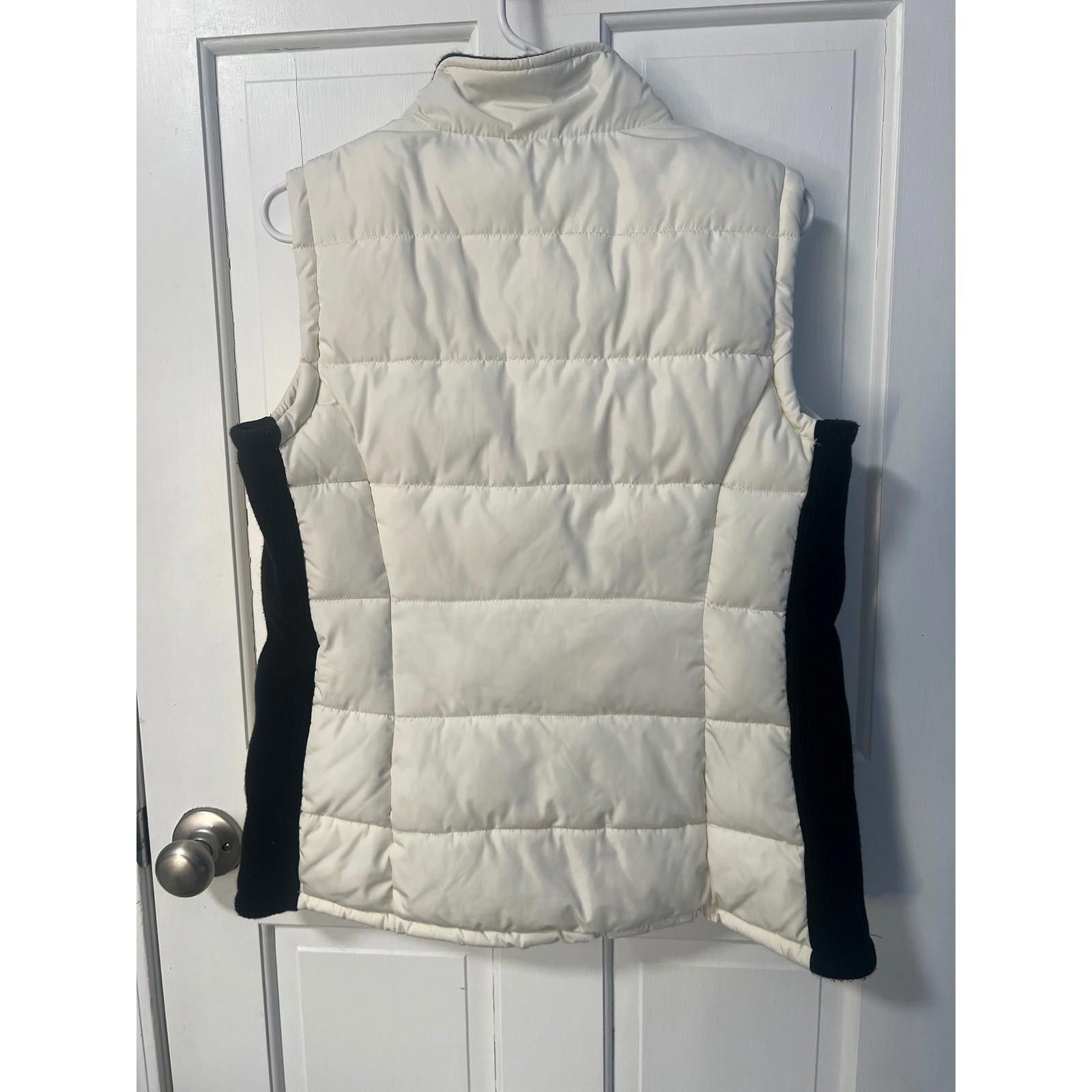 Calvin Klein Calvin Klein Womens Puffer Vest White Black Ribbed Panels XS Size XS / US 0-2 / IT 36-38 - 2 Thumbnail