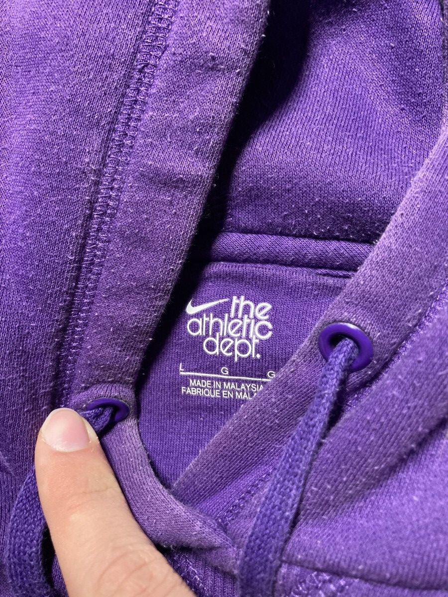 Nike × Vintage Vintage Nike Purple Corner Swoosh Hoodie Mini Logo Sun Faded Size US S / EU 44-46 / 1 - 4 Thumbnail