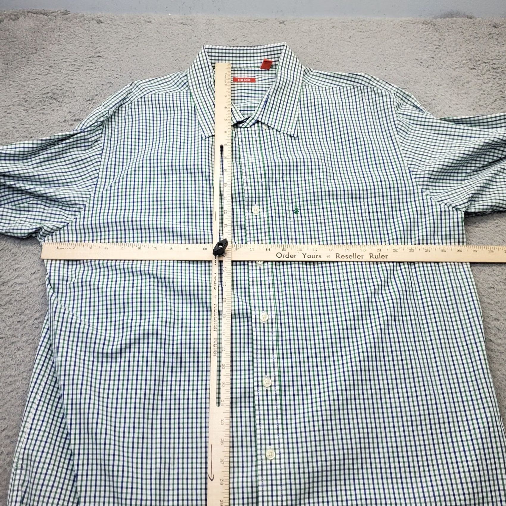 Izod IZOD Mens Shirt 2XLT Multicolor Check Chest Pocket Embroidery Logo Button Up EUC Size US XXL / EU 58 / 5 - 3 Thumbnail