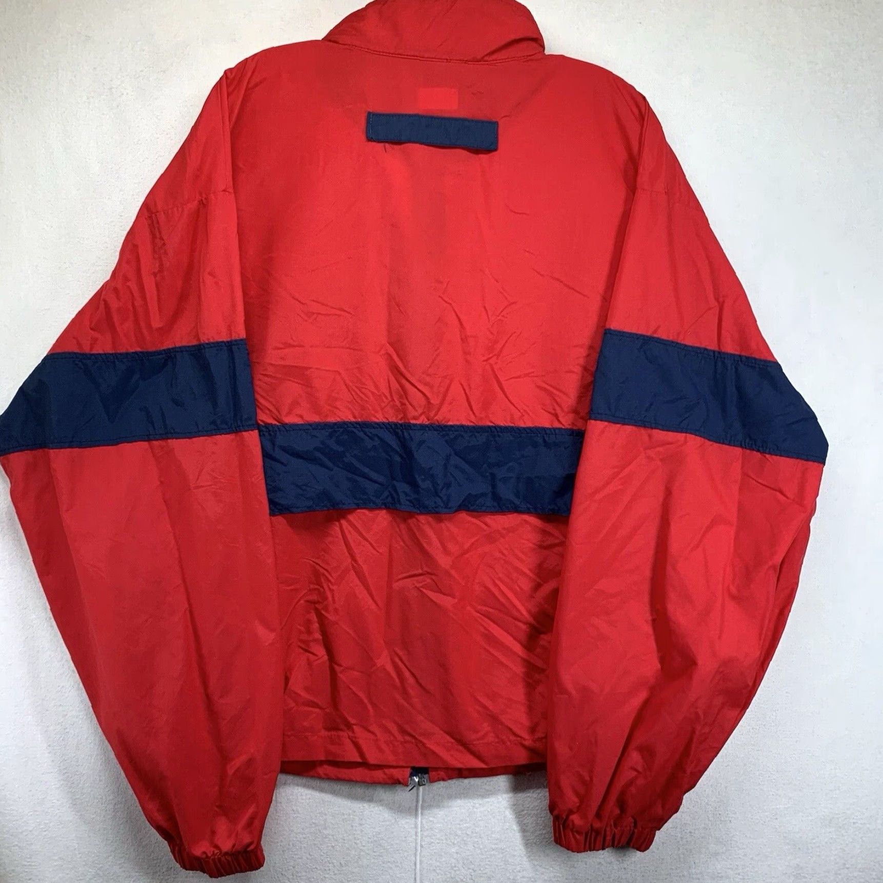 Vintage Vintage Sportsmaster Windbreaker Jacket Men XL Red 80s 90s Softshell Striped Logo Casual Size US XL / EU 56 / 4 - 3 Thumbnail