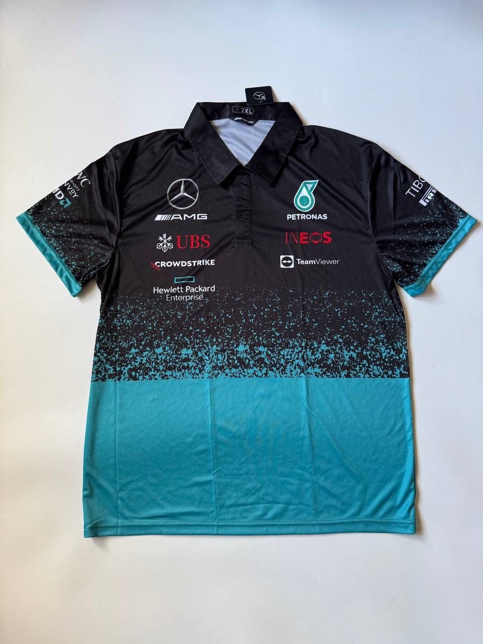 Formula 1 Mercedes-AMG Petronas F1 2022 Team Polo - Black NEW Size US XL / EU 56 / 4 - 1 Thumbnail