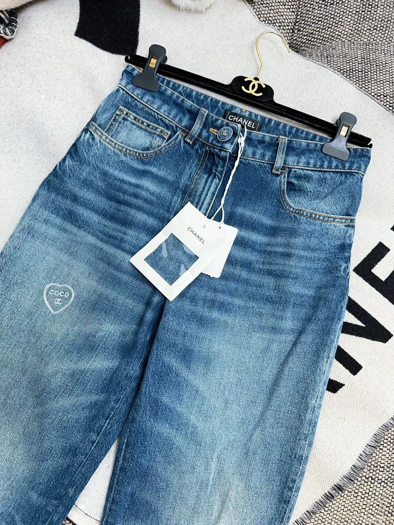 Chanel Chanel 24b Autumn and Winter Love Embroidery Graffiti Blue Size 42" / US 20 - 5 Thumbnail