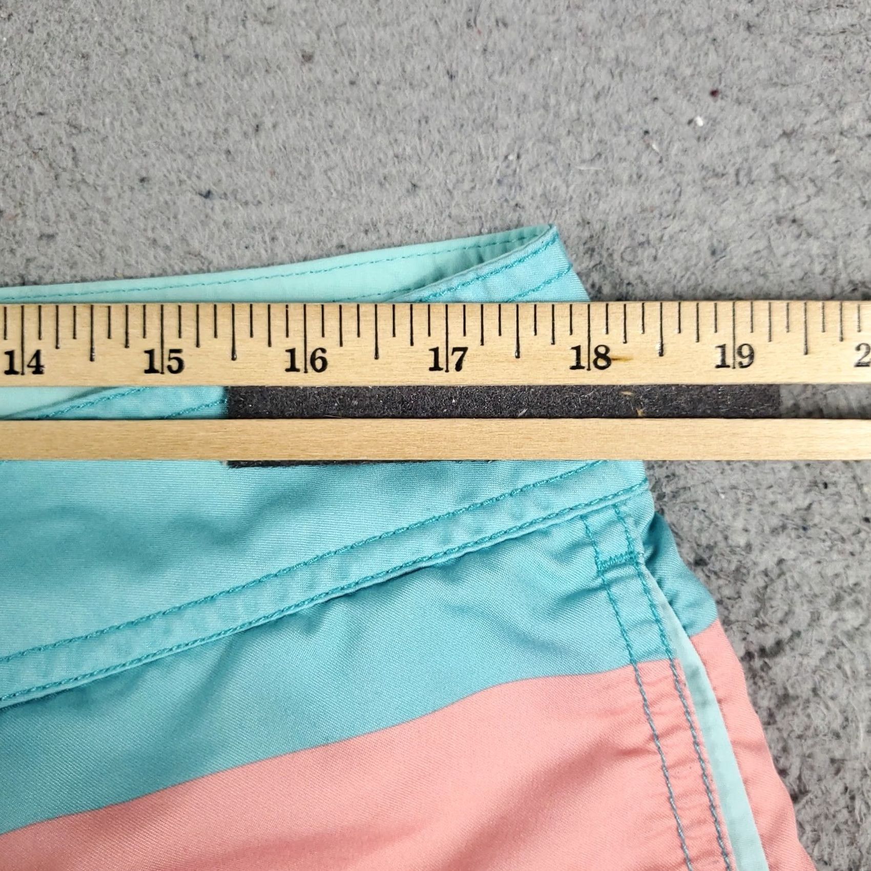 Nautica VINTAGE Nautica Mens 36 Blue Striped Tropical Beach Surf Board Swim Trunks Aloha Hawaiian Beach Size US 36 / EU 52 - 4 Thumbnail