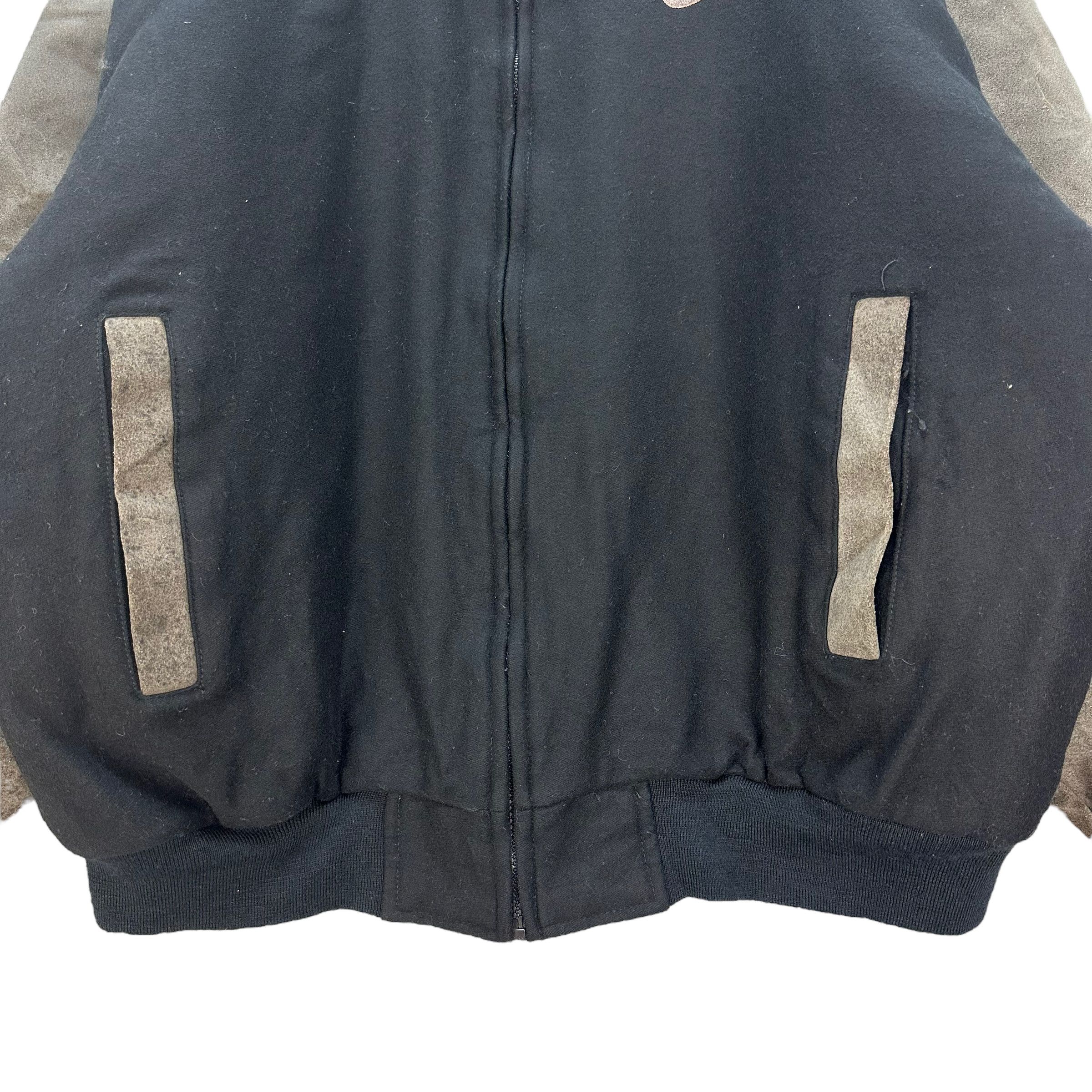 Nike NIKE BIG LOGO WOOL LEATHER VARSITY BOMBER JACKET #8444-009 Size US XL / EU 56 / 4 - 6 Thumbnail
