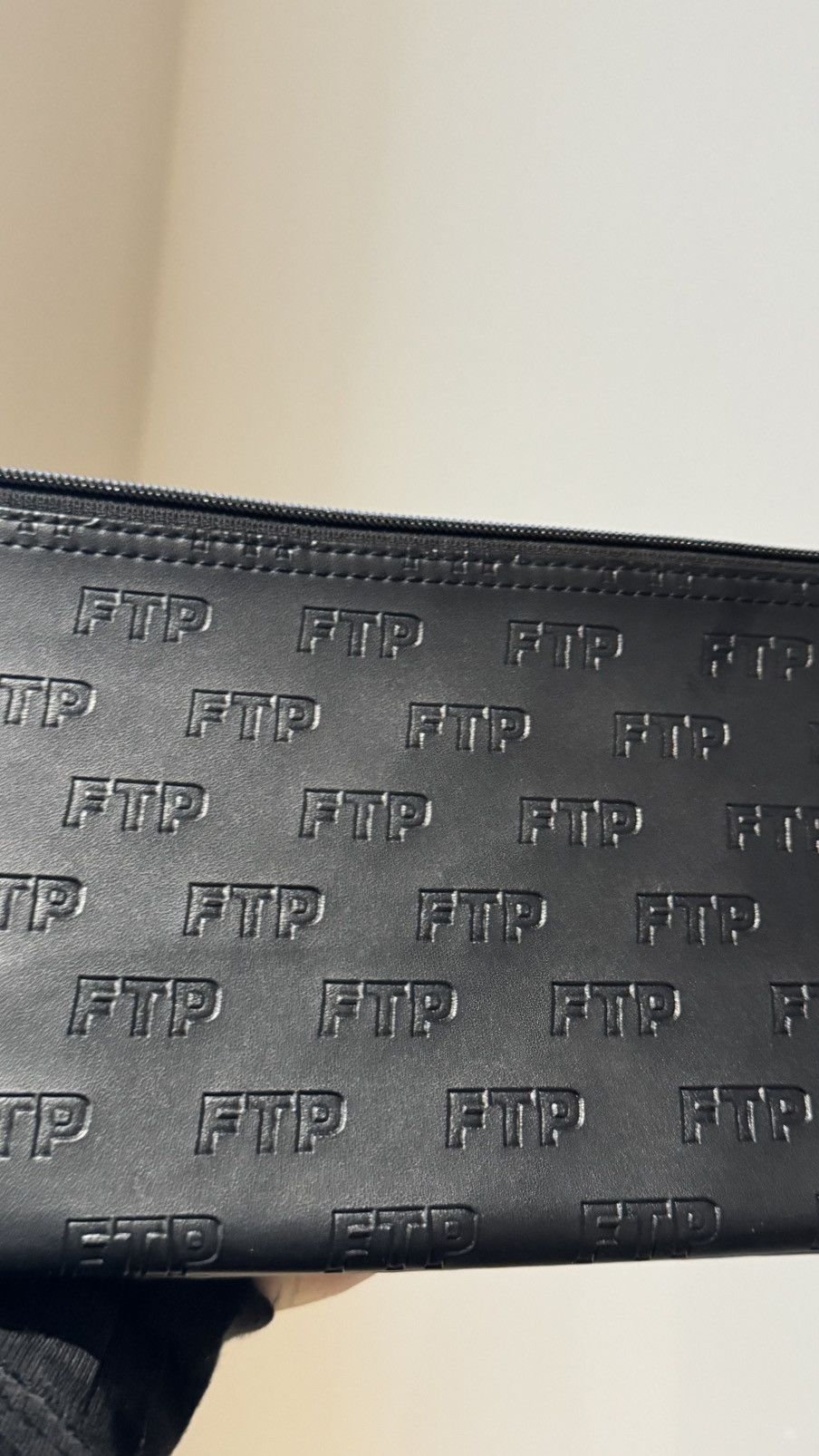 Fuck The Population Fuck The Population leather embossed money bag Size ONE SIZE - 4 Thumbnail