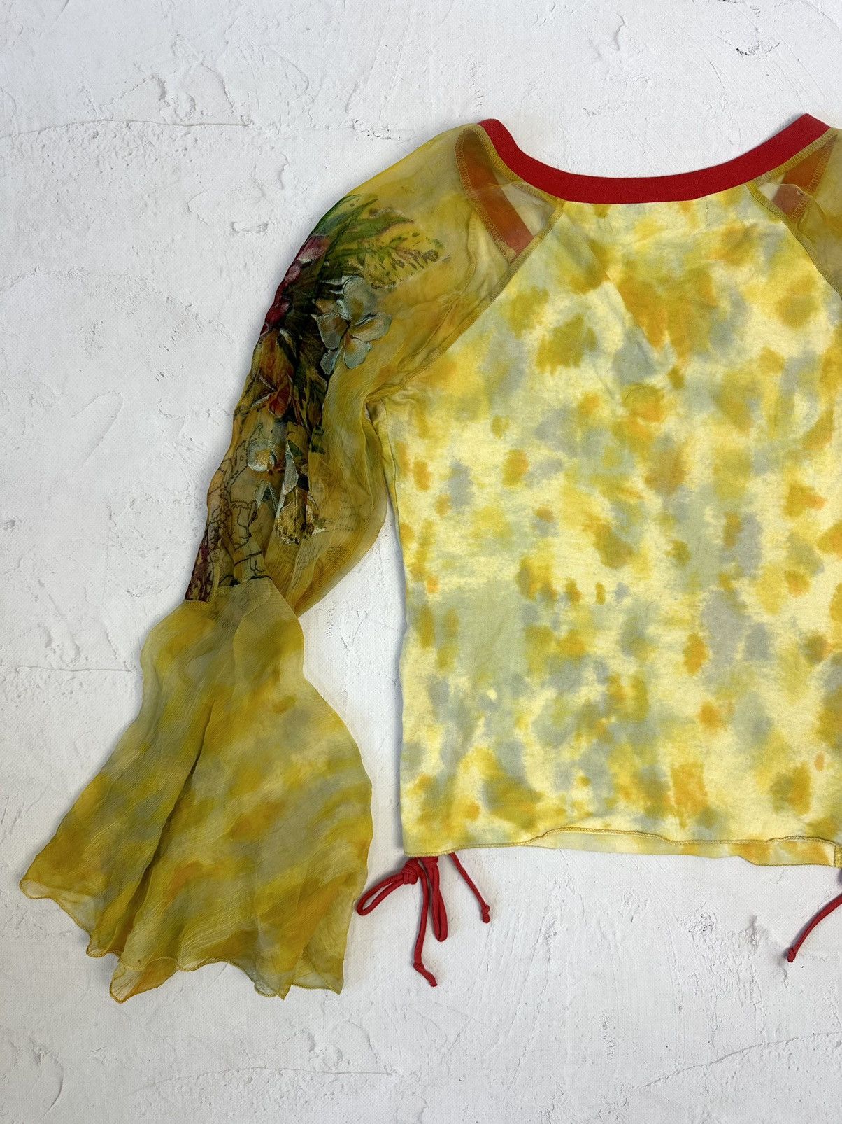 If Six Was Nine Vintage Printed Mesh Flared Sleeves Jumper Size M / US 6-8 / IT 42-44 - 10 Thumbnail
