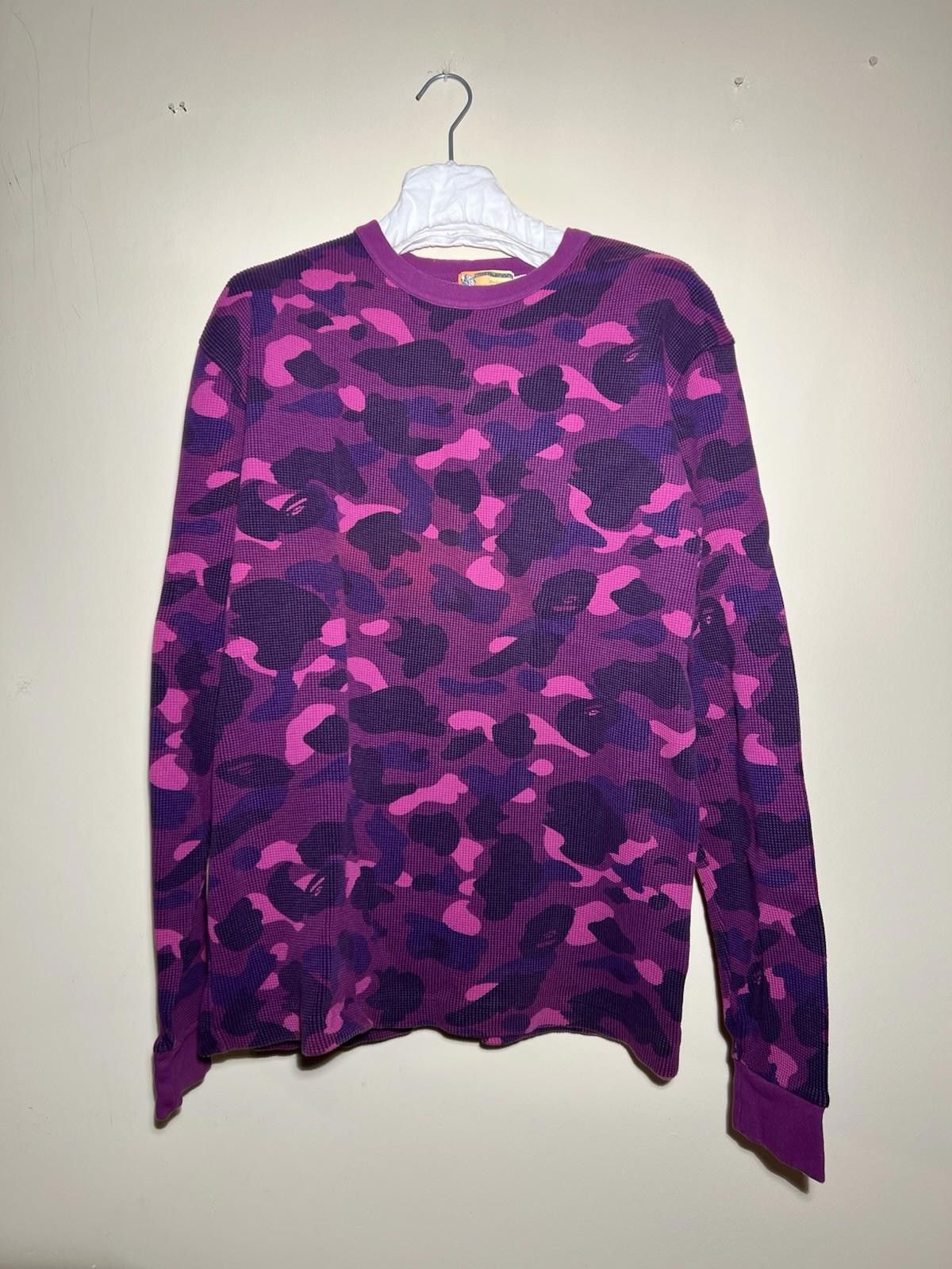 Bape Pre-Owned Bape Purple Camo Thermal Longsleeve XL Size US XL / EU 56 / 4 - 2 Thumbnail