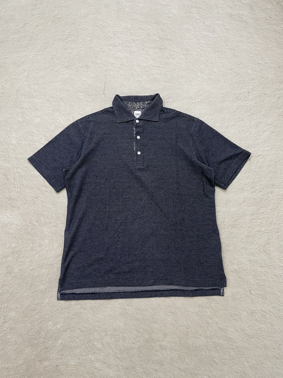 If Six Was Nine 2000s Takeo Textured Knit Polo Shirt Navy ifsix LGB hysteric Size US L / EU 52-54 / 3 - 1 Thumbnail