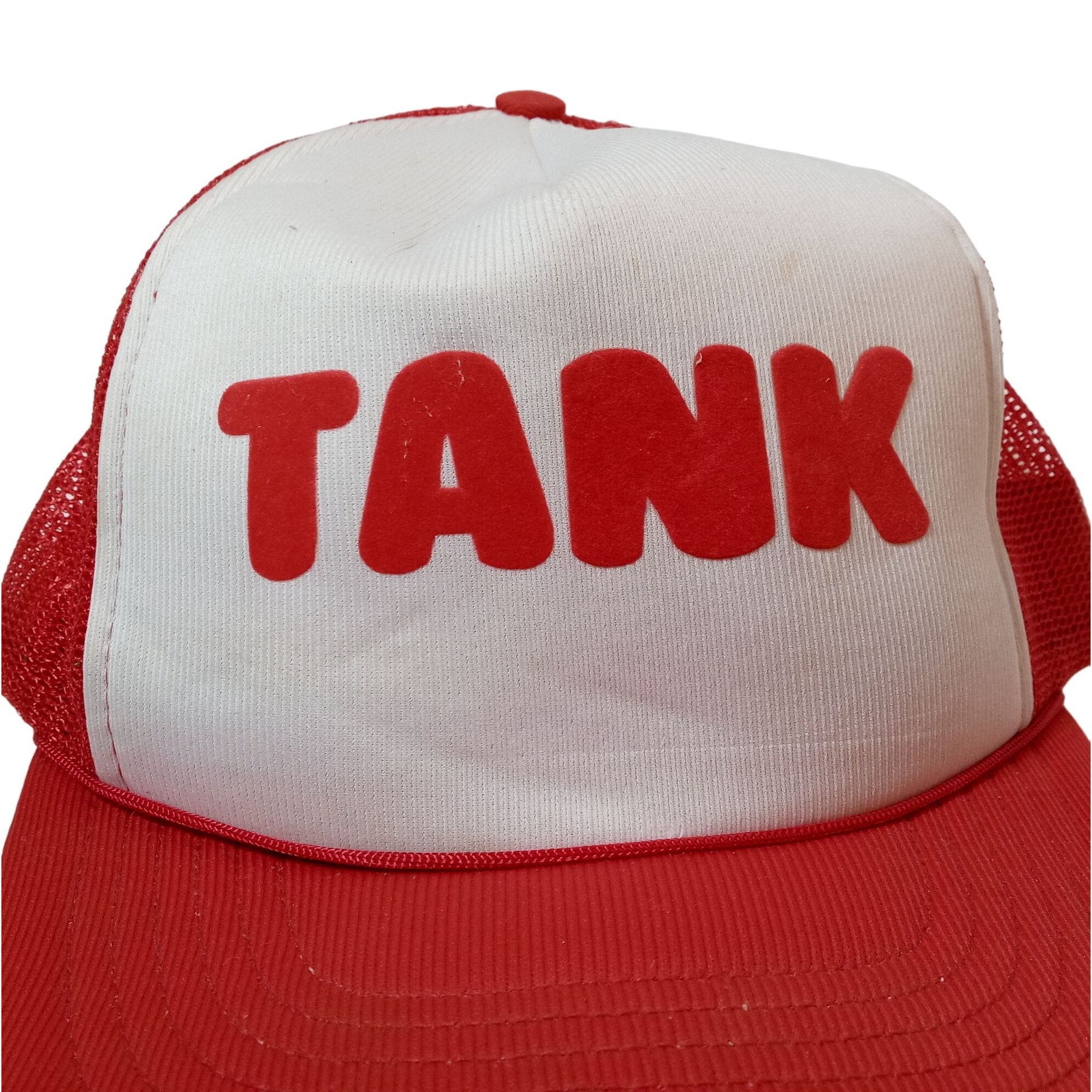 Other Tank Cap Hat Mesh Snapback Vintage Trucker Red White Retro Size ONE SIZE - 10 Thumbnail