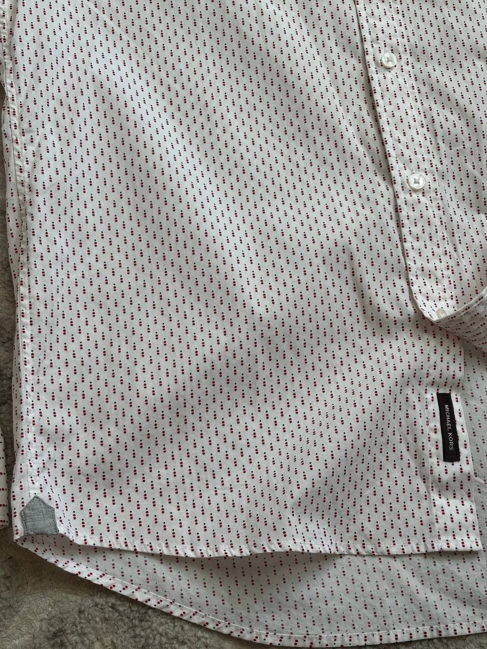 Michael Kors Michael Kors Slim Fit Shirt / Red Micro Pattern / Size M Size US M / EU 48-50 / 2 - 13 Thumbnail