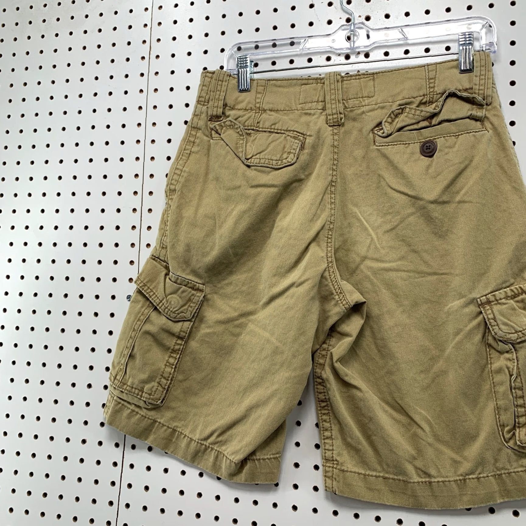 Vintage Aéropostale Cargo Shorts Mens 29 Outdoor Pockets 30x10.5 Beige Cotton Cargo Pocket Regular Rise Mid-Front Flat Front Casual Summer Outdoor Mens Size US 29 - 6 Thumbnail