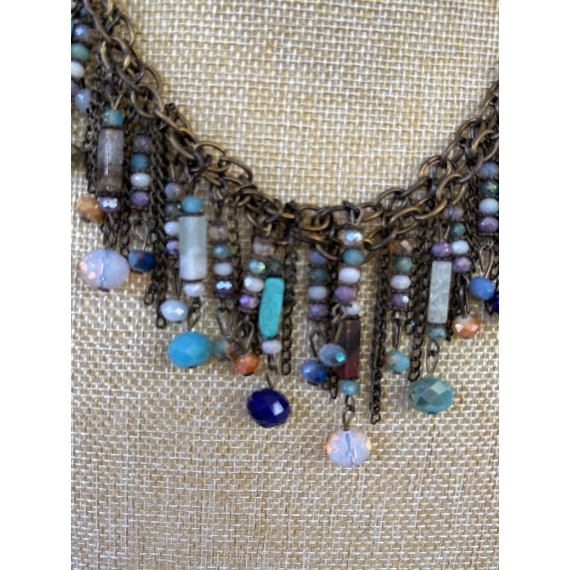 Other BOHO style Layered Antique Bronze Statement Necklace W/ Bead Size ONE SIZE - 4 Thumbnail