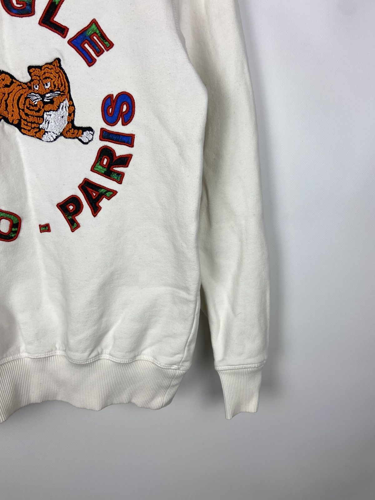 Designer × Kenzo Kenzo x H&M Sweatshirt White Embroidered Cotton Womens Sz XS Size XS / US 0-2 / IT 36-38 - 7 Thumbnail