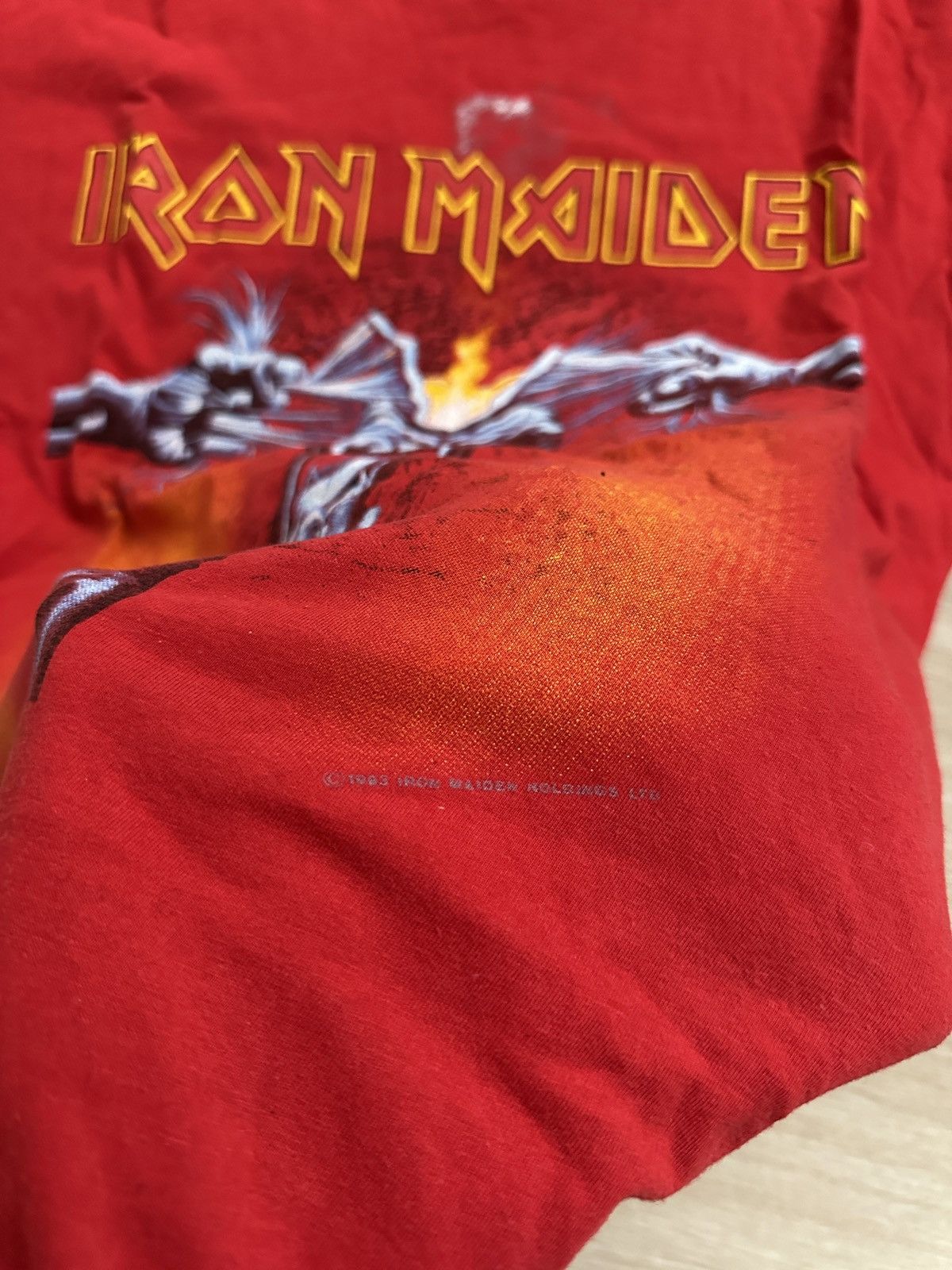 Iron Maiden Iron Maiden Rare Red Vintage T-Shirt 1993 A real dead one Size US XL / EU 56 / 4 - 7 Thumbnail