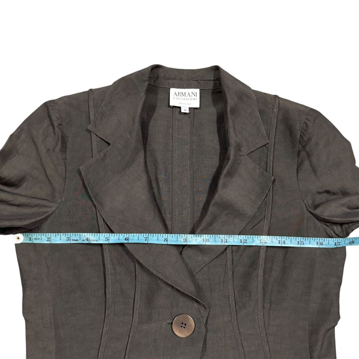 Armani Collezioni Vtg✅Luxury Armani Collezioni Silk Crop Jacket Made In Italy Size M / US 6-8 / IT 42-44 - 16 Thumbnail